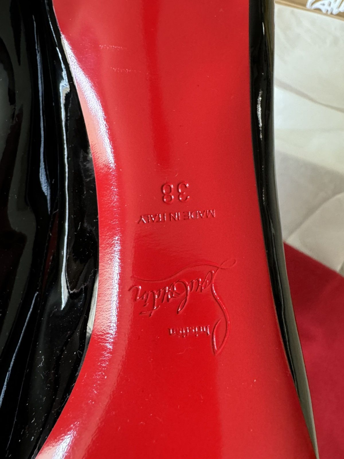 Christian Louboutin CHRISTIAN LOUBOUTIN Lady Peep patent leather heels 38 EU Size US 8 / IT 38 - 6 Thumbnail