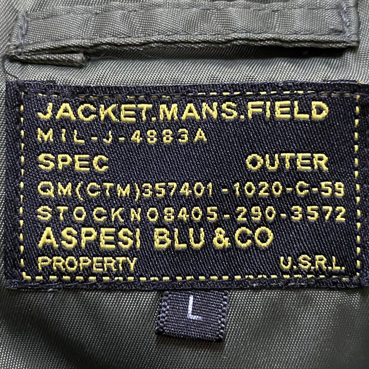Vintage Brand Aspesi Blu & Co MA-1 Fly Jacket 2000s