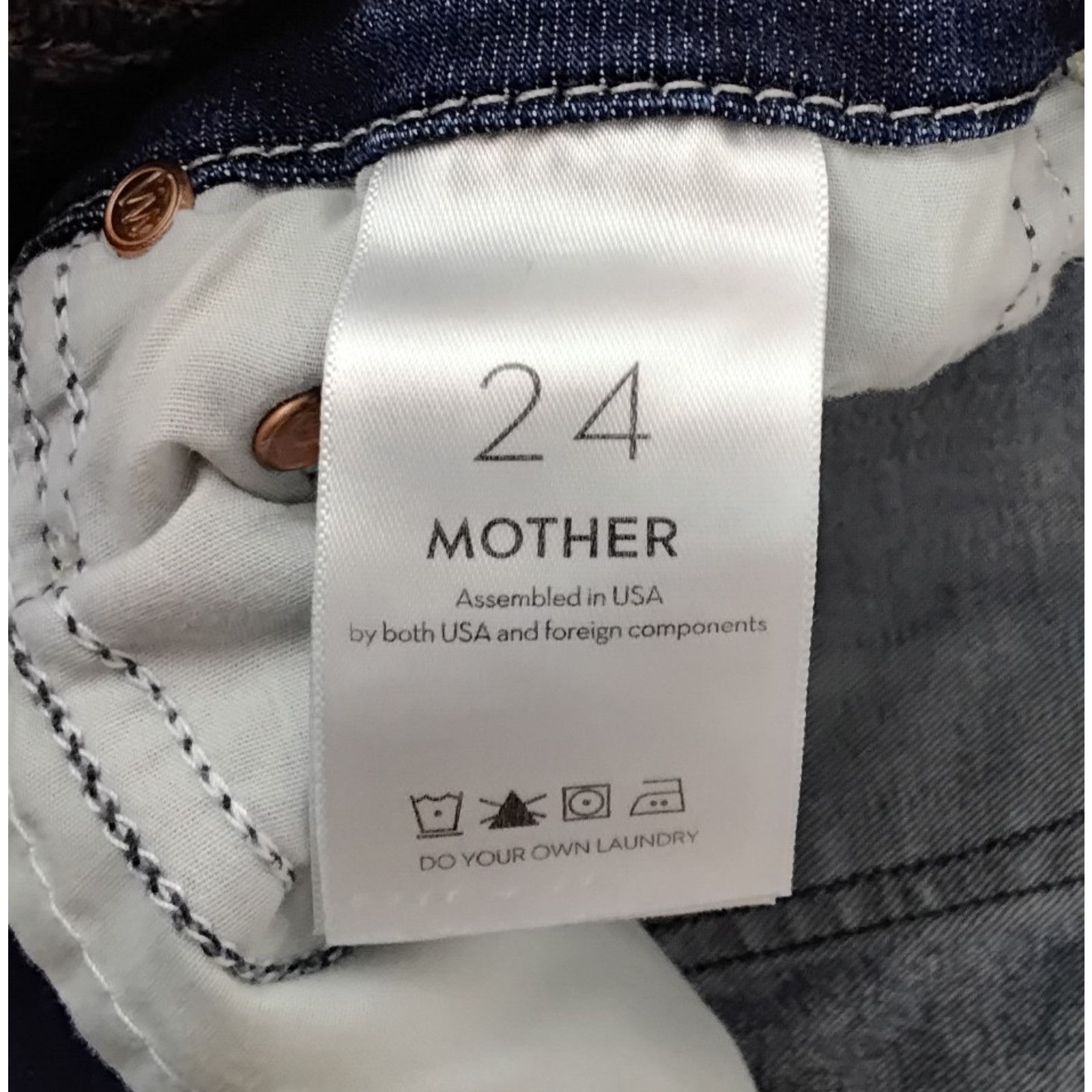 MOTHER Mother The Looker Jeans Women's 24"x25" Dark Wash Skinny Size 24" / US 00 / IT 34 - 9 Thumbnail