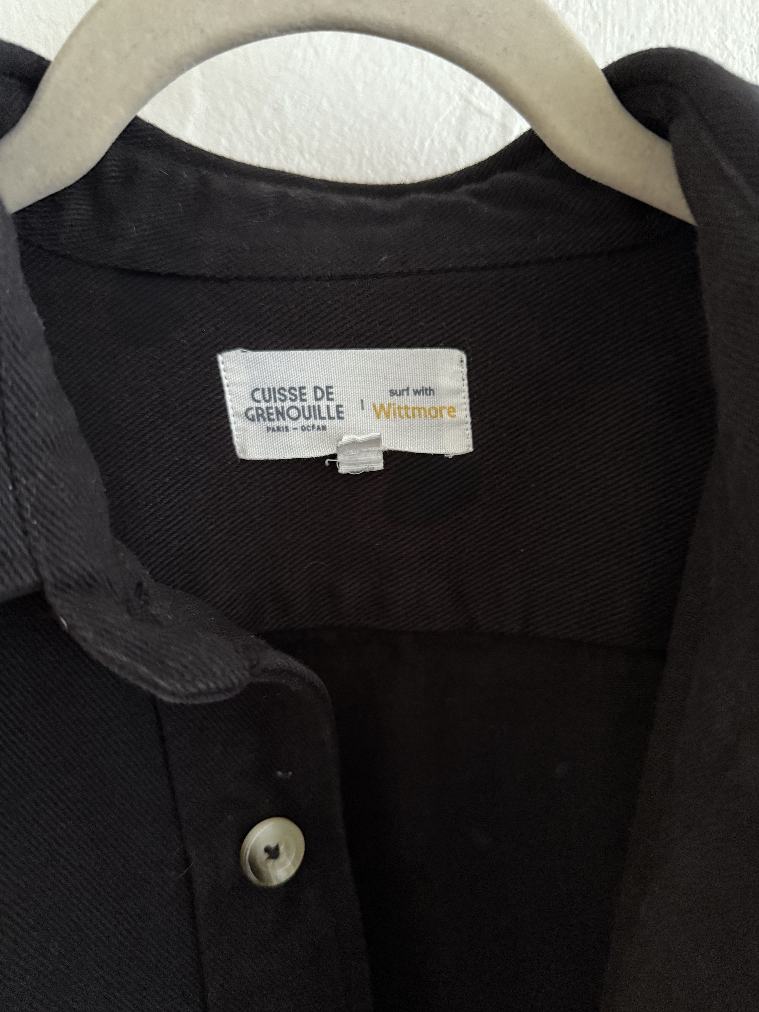 Cuisse de Grenouille Noir Twill Paris Over Shirt Size US XL / EU 56 / 4 - 2 Thumbnail