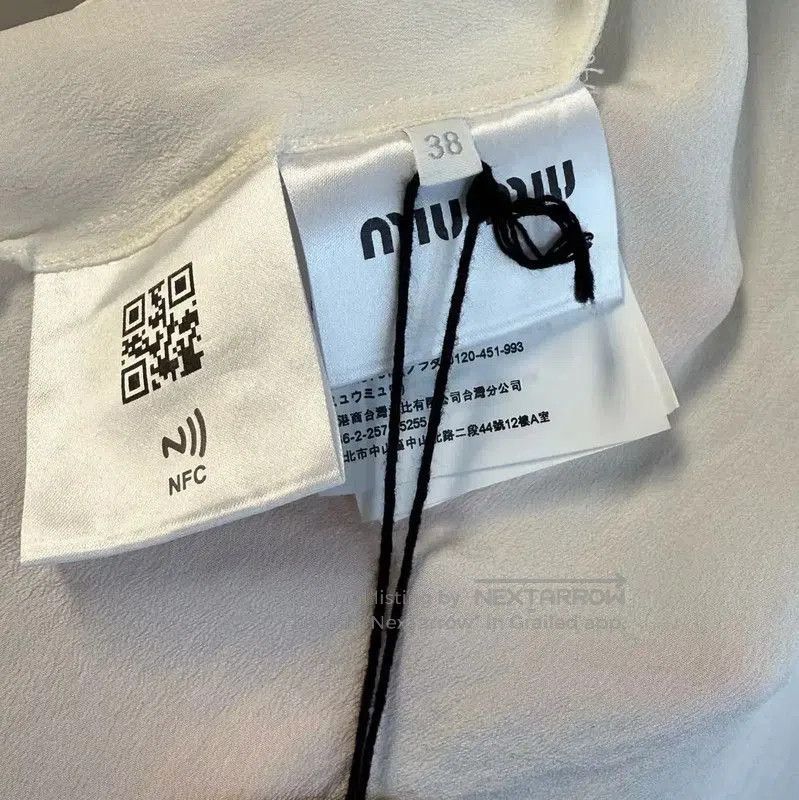 Miu Miu Miu Miu White Silk Women's Shirt . Size S / US 4 / IT 40 - 5 Thumbnail