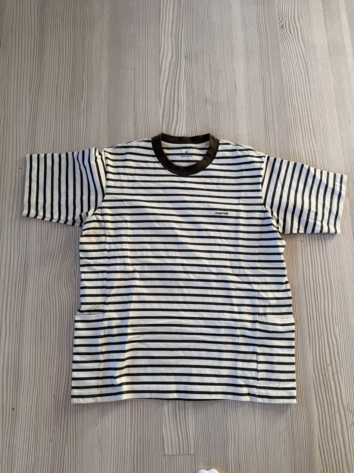 Snow Peak Heavy Cotton Border T-Shirt Size US L / EU 52-54 / 3 - 1 Thumbnail