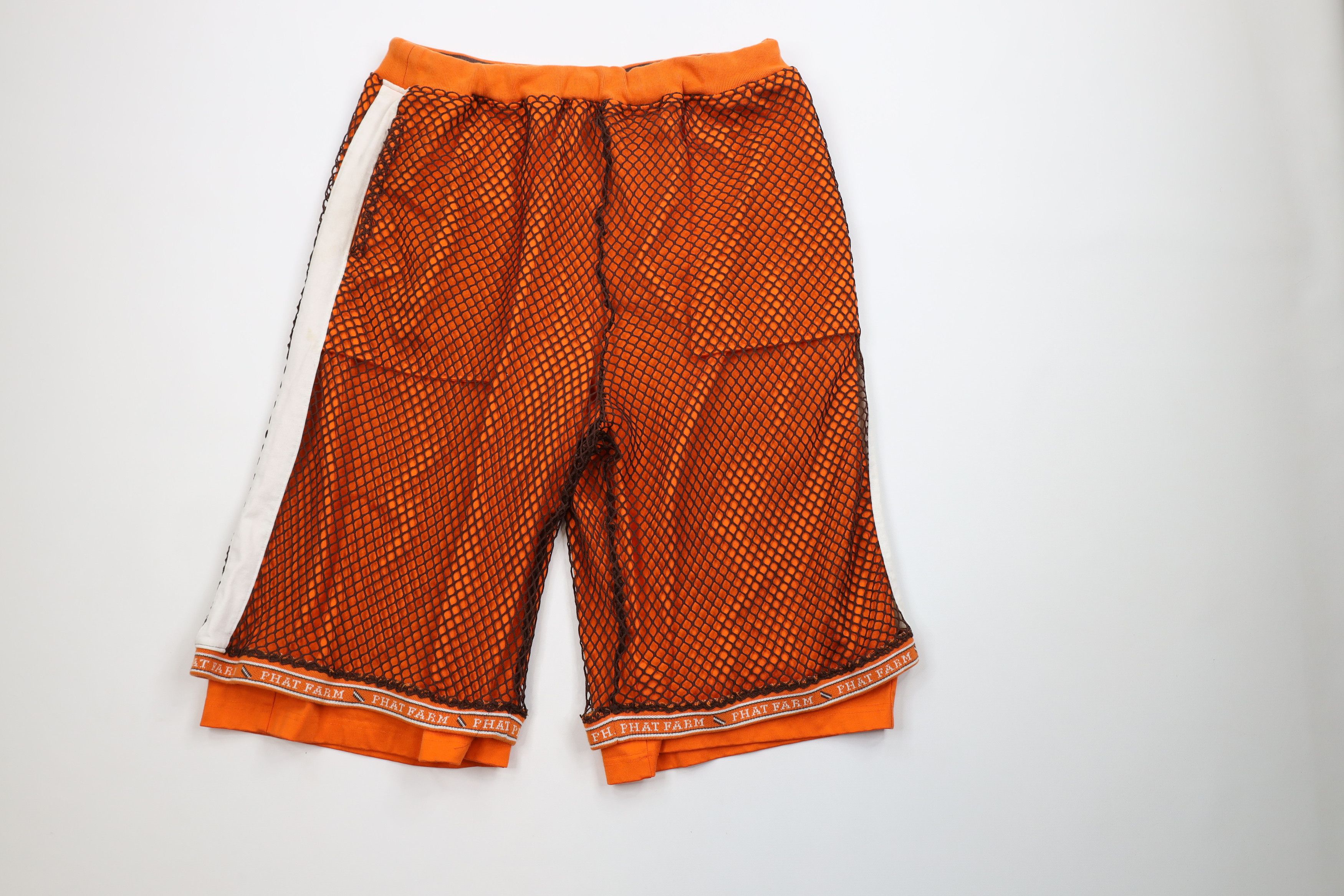 Phat Farm × Vintage Vintage Phat Farm Heavyweight Mesh Net Basketball Shorts Size US 36 / EU 52 - 1 Thumbnail