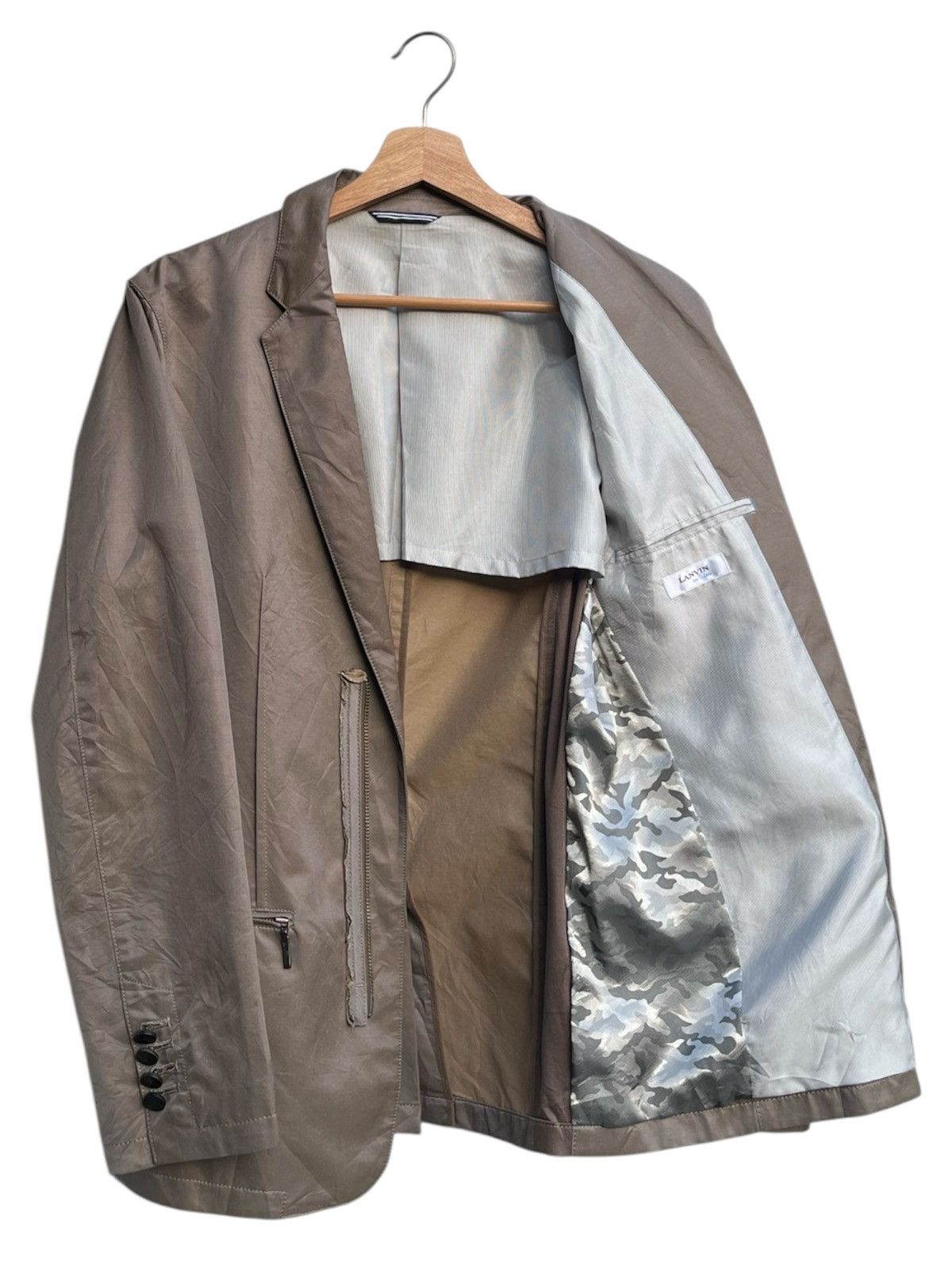 Lanvin Lanvin en Bleu Switching Tailored Jacket Size US M / EU 48-50 / 2 - 3 Thumbnail