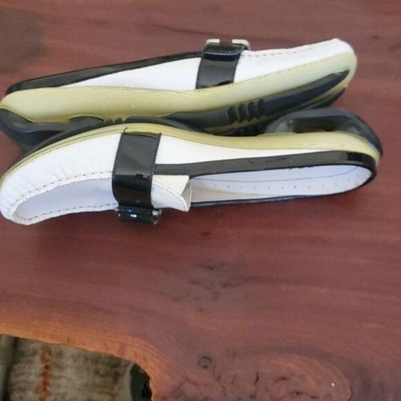 Vintage ASGI White & Black Leather Sz. 7 Mule Loafer Size US 7 / IT 37 - 3 Thumbnail