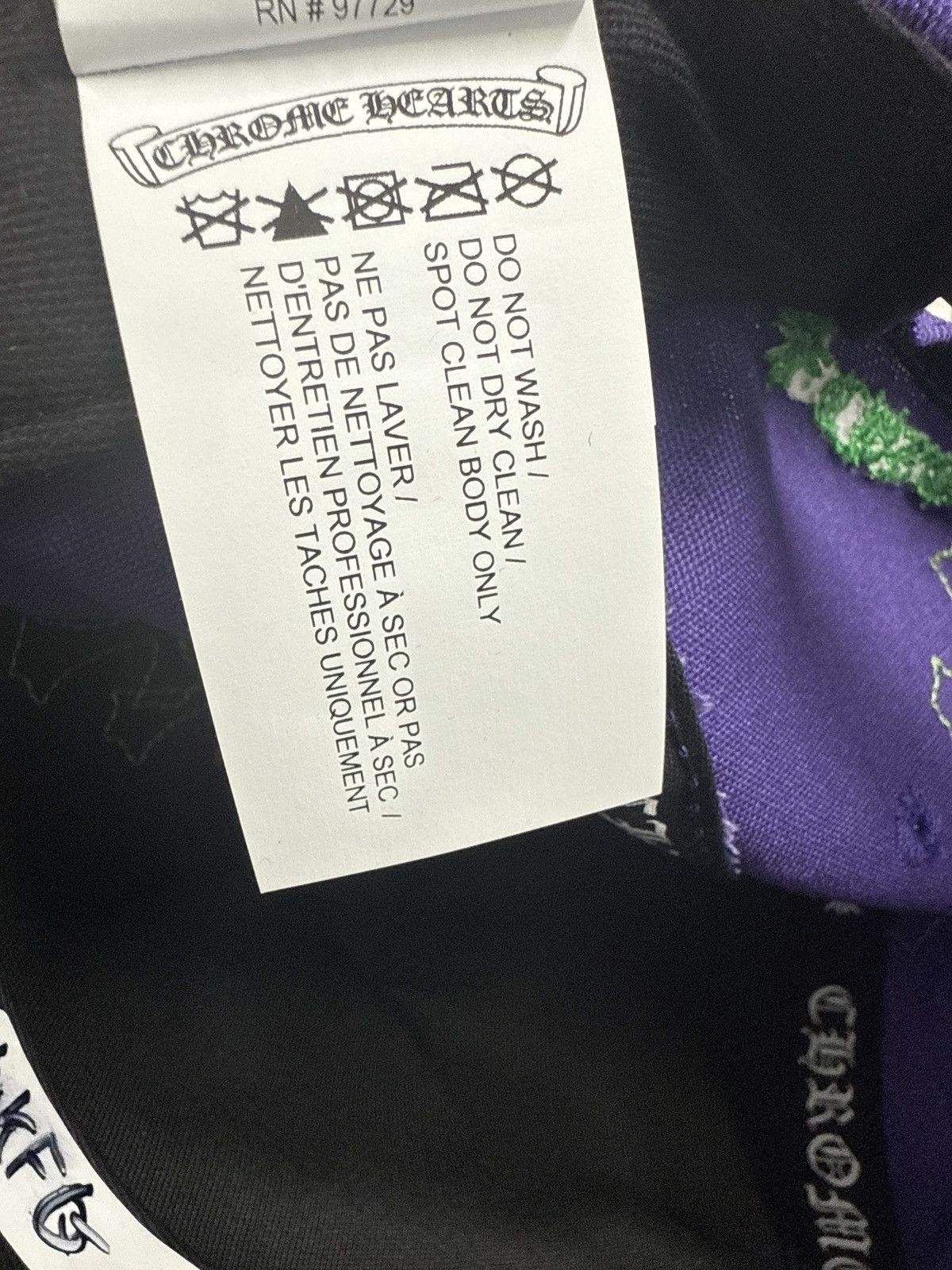 Chrome Hearts CHROME HEARTS CROSS PATCH LETTER HAT PURPLE GREEN Size ONE SIZE - 7 Thumbnail