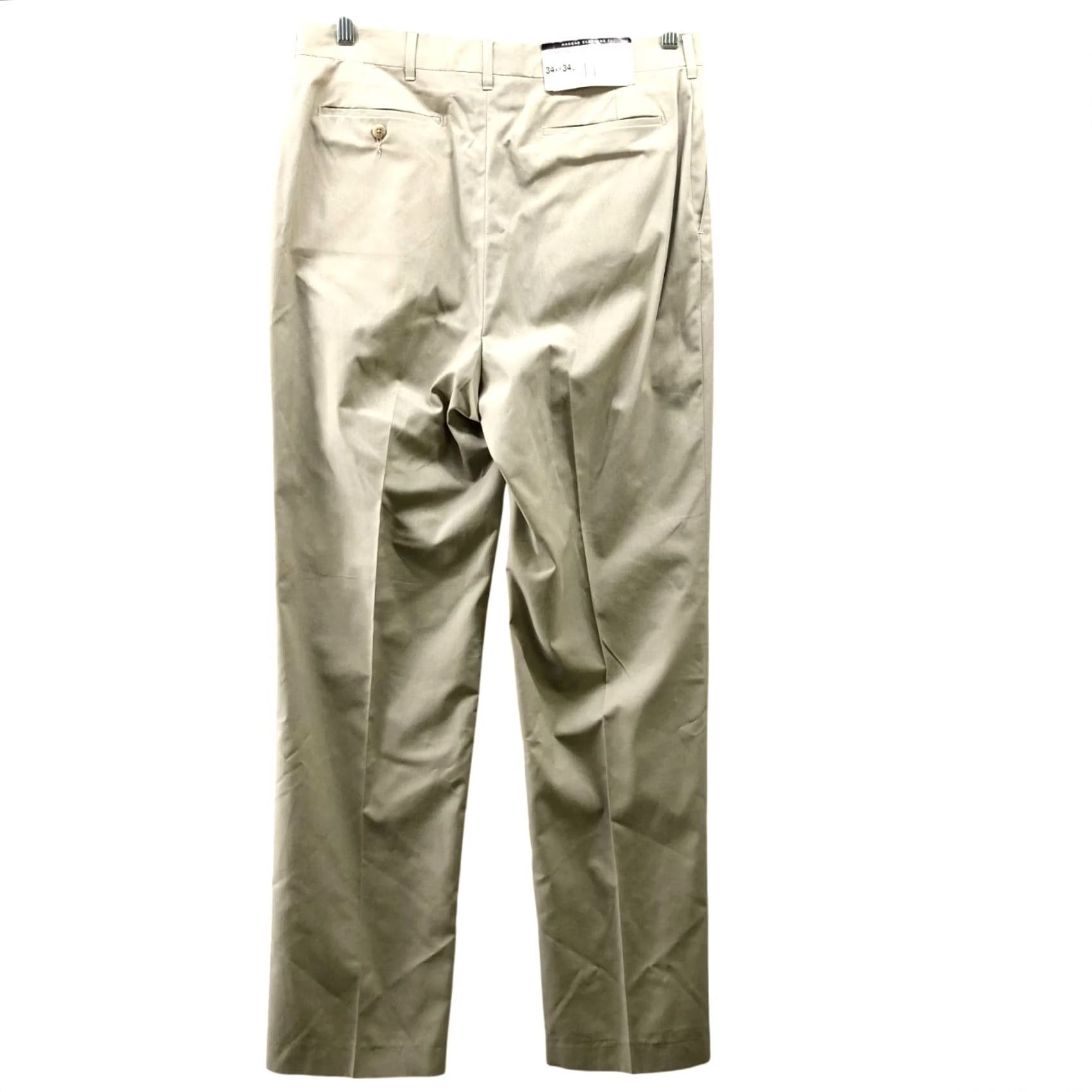 Haggar VINTAGE Haggar Pants Mens 34x34 Beige Straight Classic Chino Khaki Dress Size US 34 / EU 50 - 2 Thumbnail