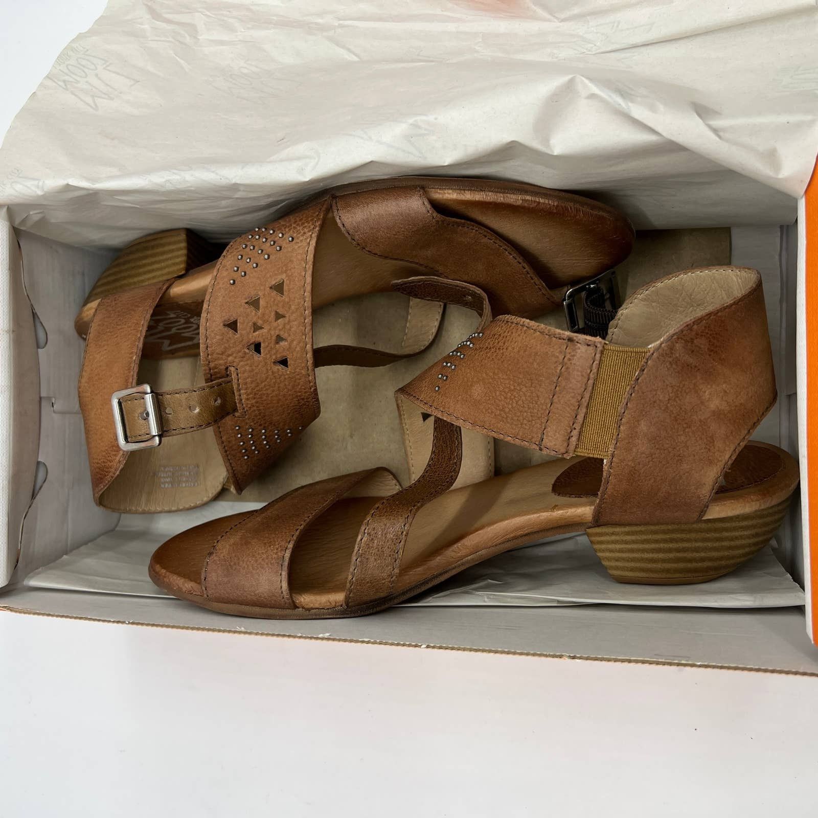 Other Miz Mooz Leather Heeled Sandals Womens Size 7.5 Brown Cienna Size US 7.5 / IT 37.5 - 8 Thumbnail