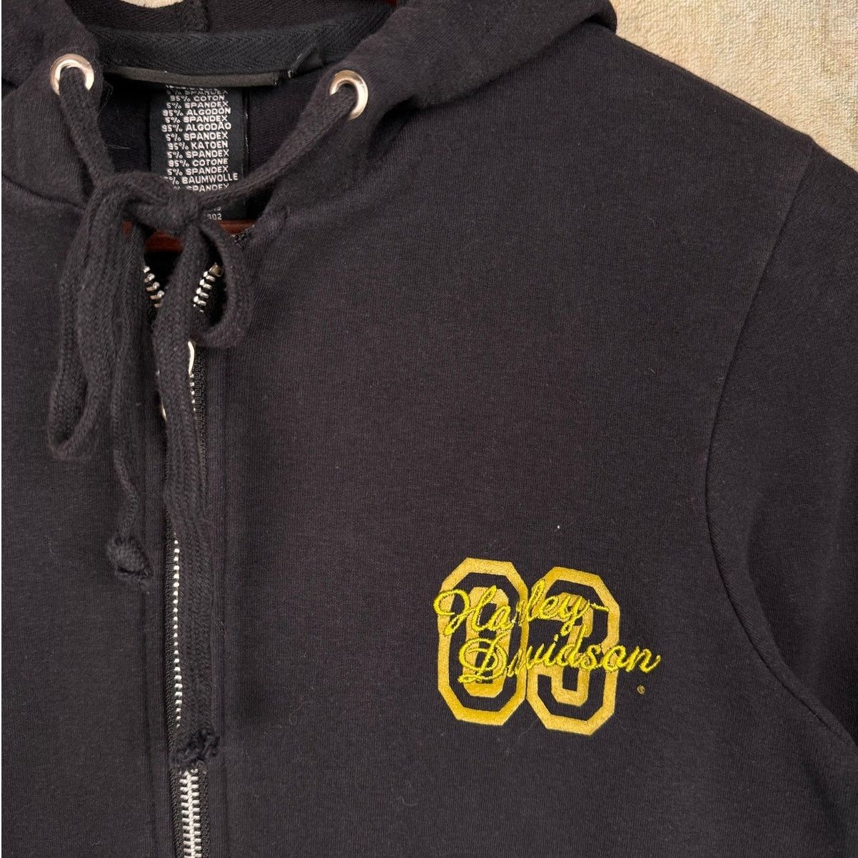 Harley Davidson × Vintage VTG Y2K Harley Davidson Gemstone Hoodie Sweatshirt Black Size S / US 4 / IT 40 - 8 Thumbnail