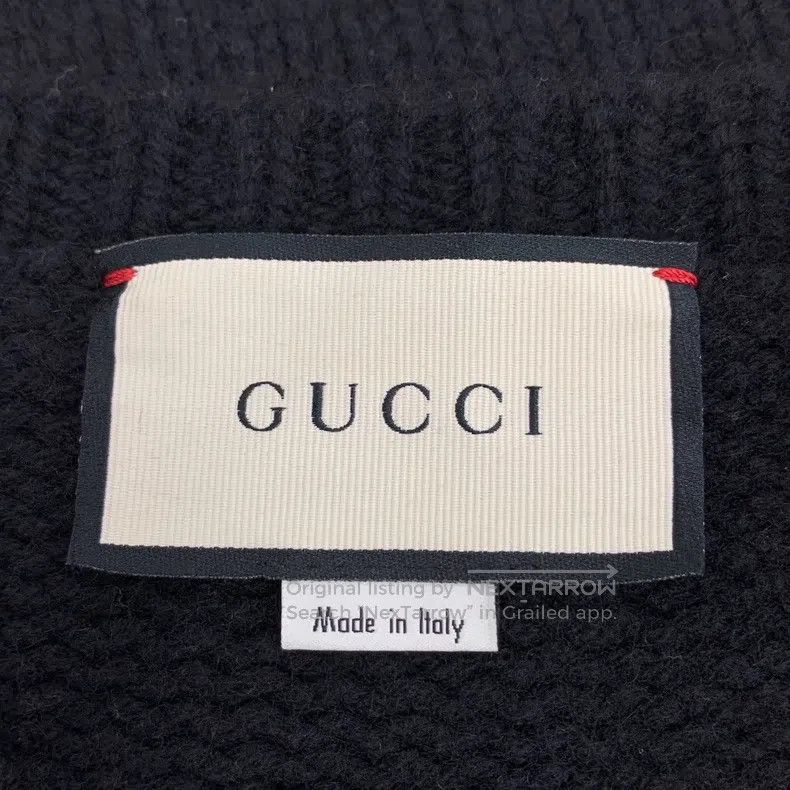 Gucci Gucci Black two-arm striped twisted wool round-neck long-s Size US M / EU 48-50 / 2 - 5 Thumbnail