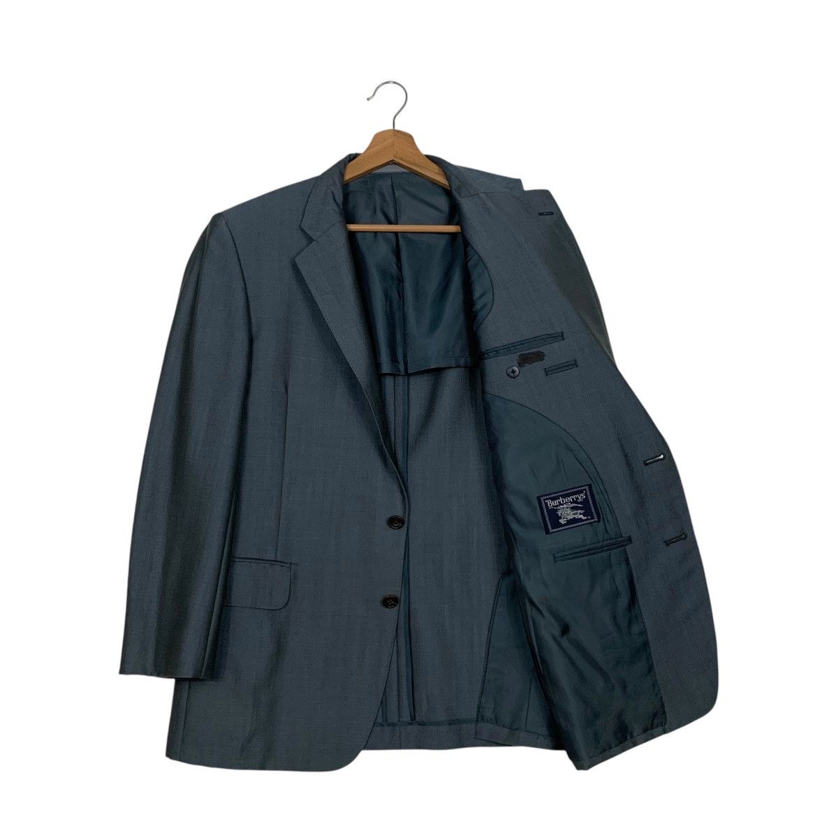 Burberry Vintage 90’s BURBERRYS Wool Mohair Suit Jacket #2673-C120 Size 42R - 9 Thumbnail