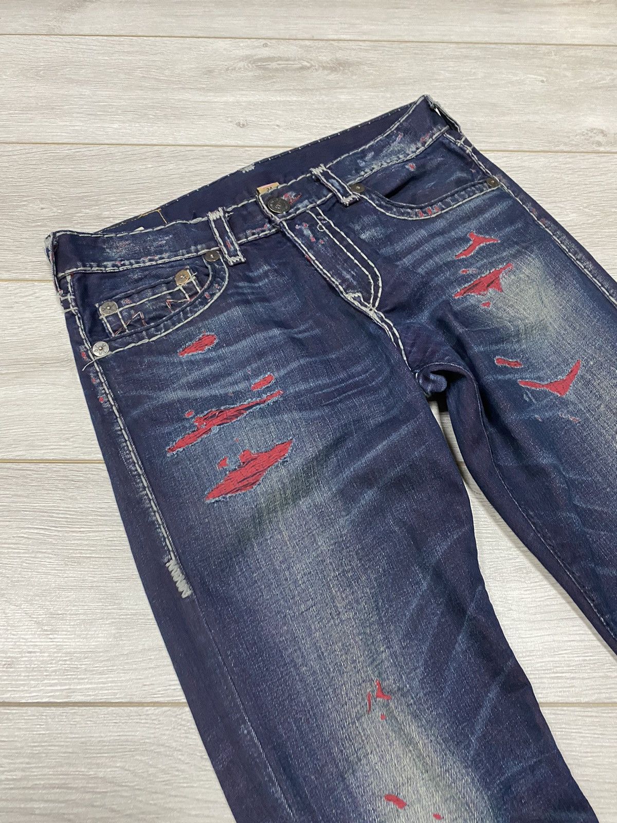 True Religion True Religion stitched horse shoe geno vintage USA jeans Size US 34 / EU 50 - 11 Thumbnail
