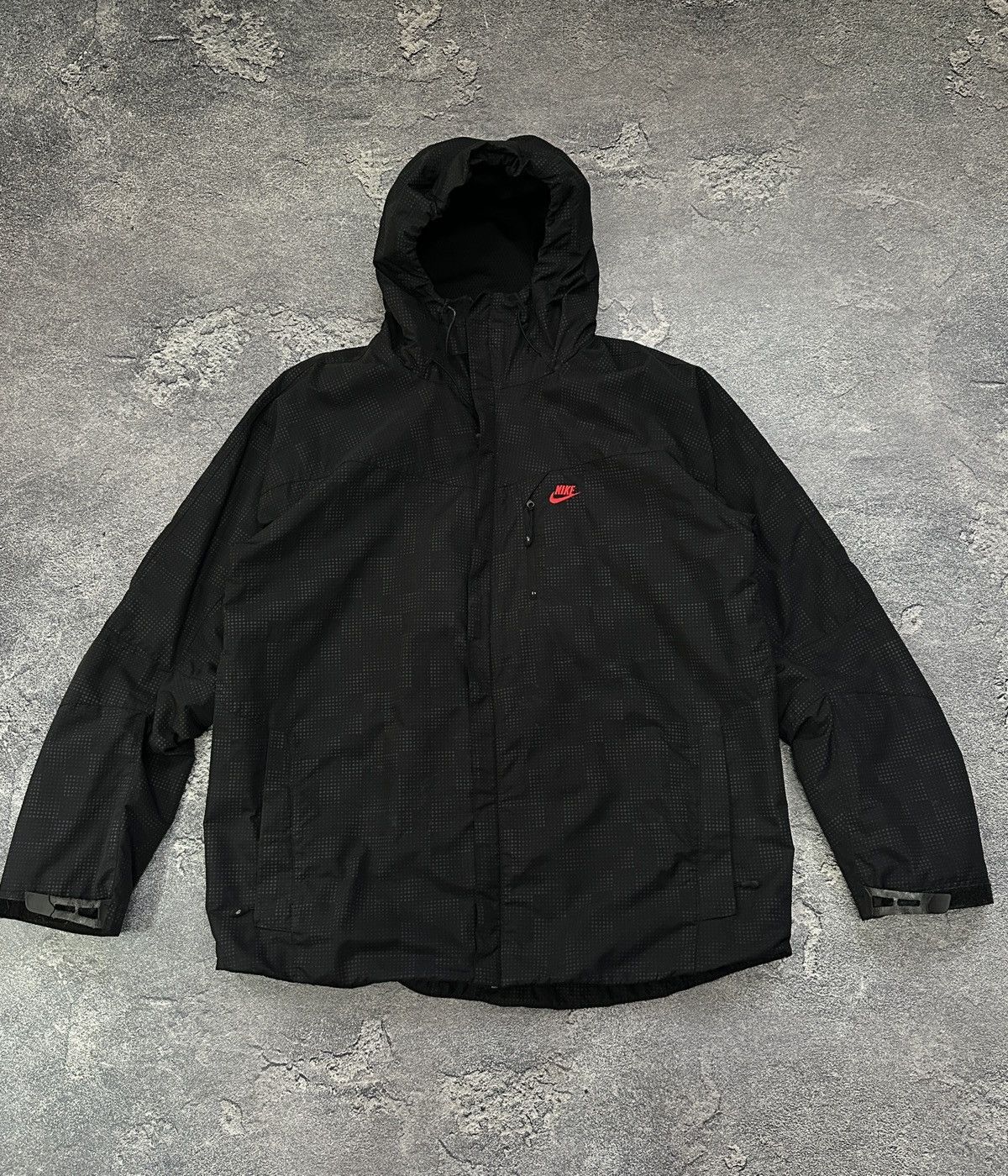 Nike Vintage Nike 00’s Black Nylon Drill Gorpcore Hood Jacket XL Size US XL / EU 56 / 4 - 1 Thumbnail