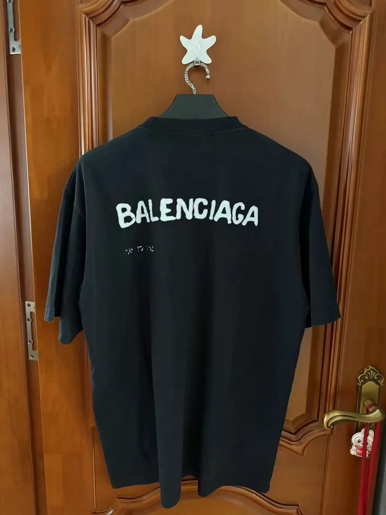 Balenciaga Balenciaga Splatter Logo Short Sleeve M Size Size US M / EU 48-50 / 2 - 2 Thumbnail