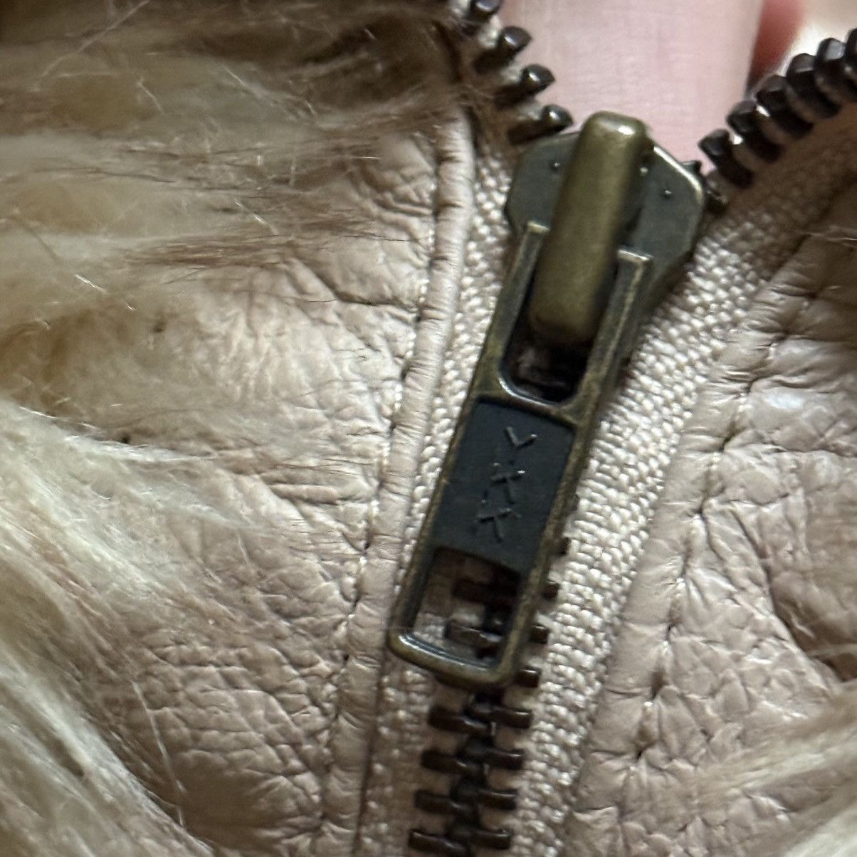 If Six Was Nine 📌 Vintage Y2K H&M Faux Fur Leather Avant-Garde Bomber Jacket Size S / US 4 / IT 40 - 6 Thumbnail