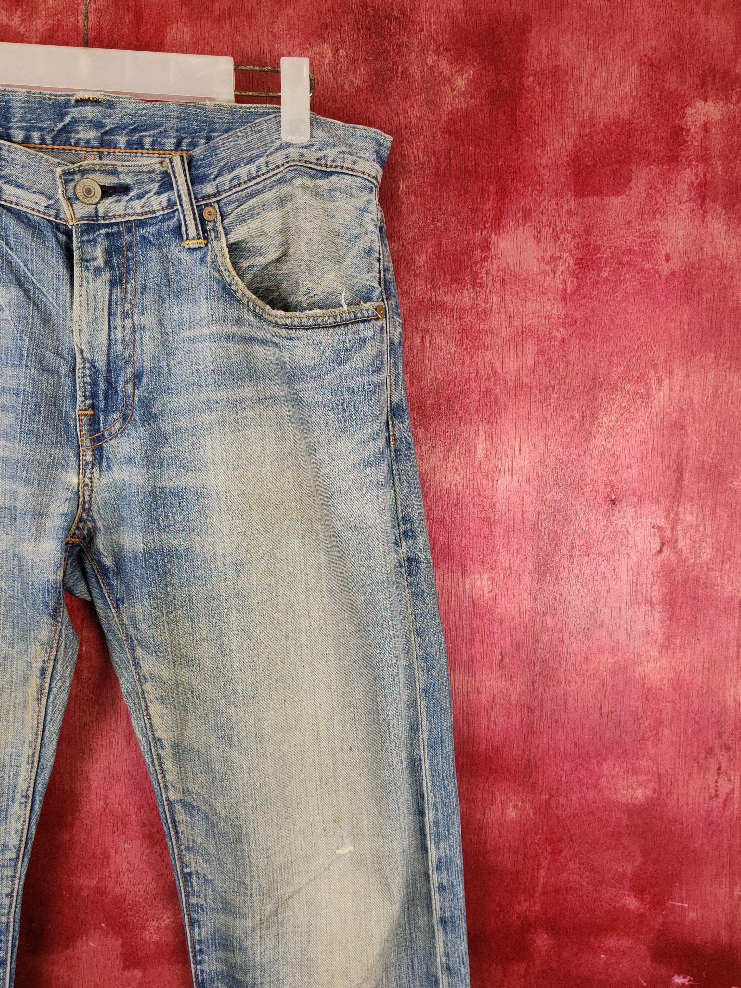 Levi's Levi's Blue Faded Distressed Ripped Jeans #S1668 Size US 34 / EU 50 - 5 Thumbnail