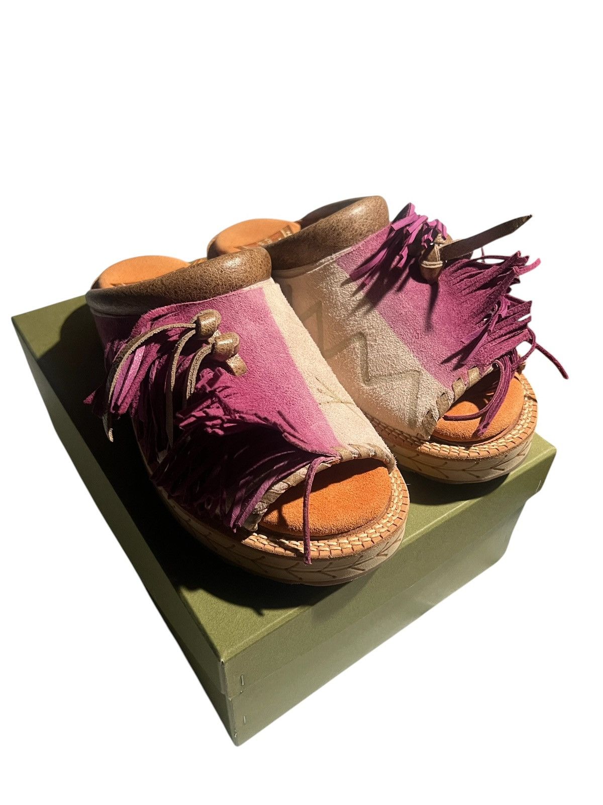 Kapital Kapital Deer Leather Pueblo Sabot, Two-Tone, Purple Size US 8.5 / EU 41-42 - 3 Thumbnail