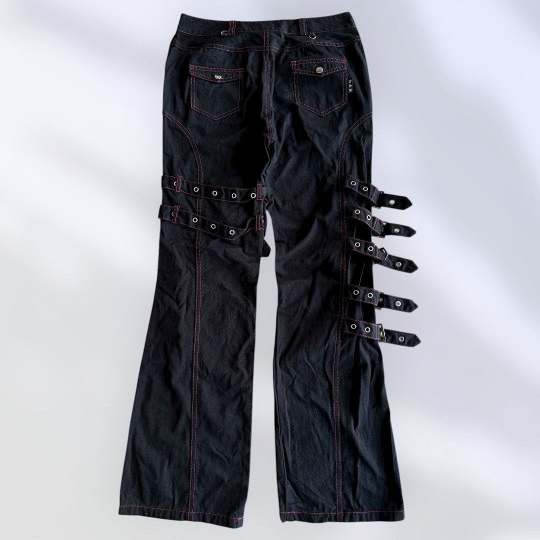 Japanese Brand Vintage Deorat Tactical Bondage Belt Riot Punk Flared Pants Size US 30 / EU 46 - 2 Thumbnail