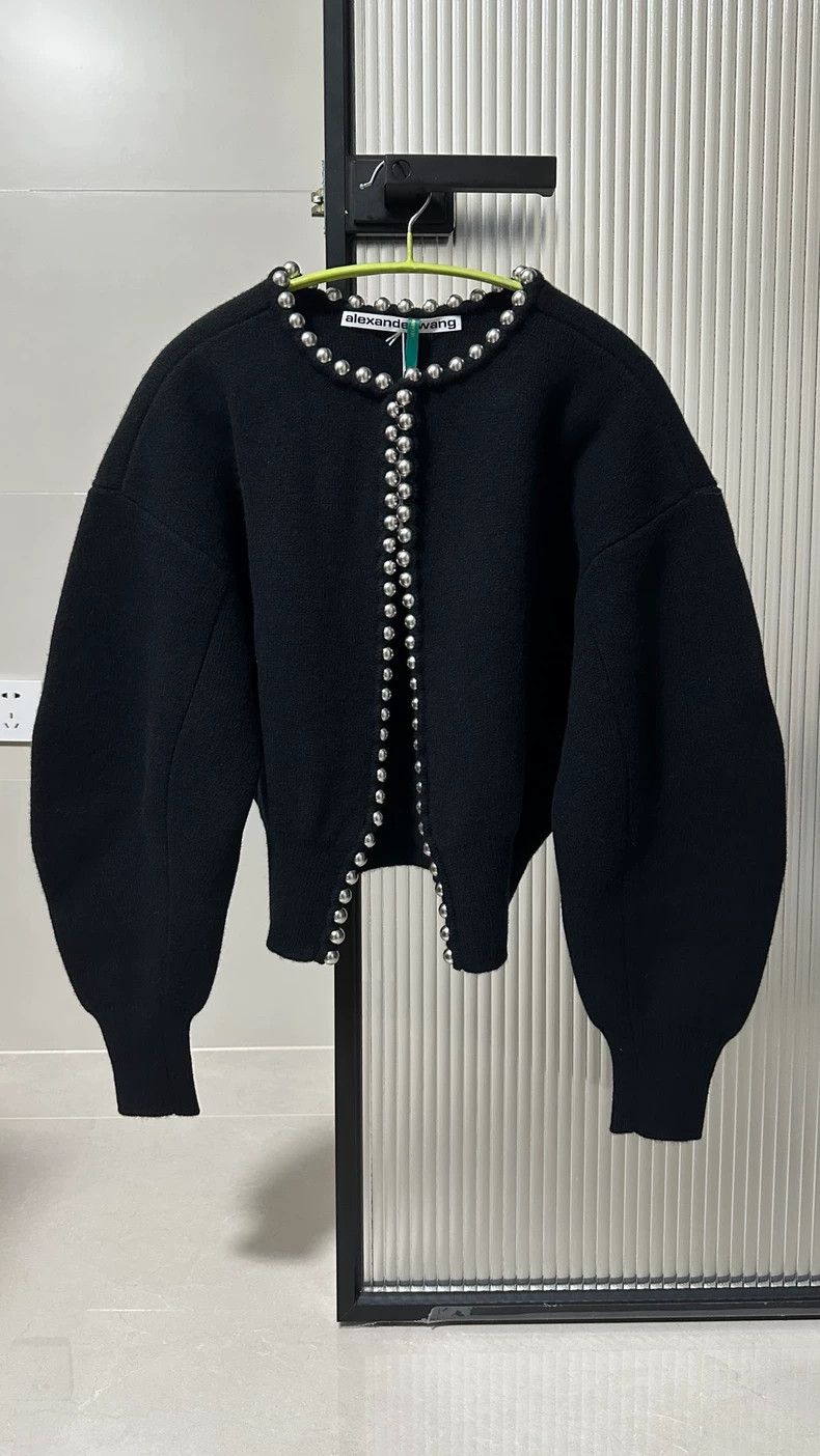 Alexander Wang Black Wool Knit Cardigan