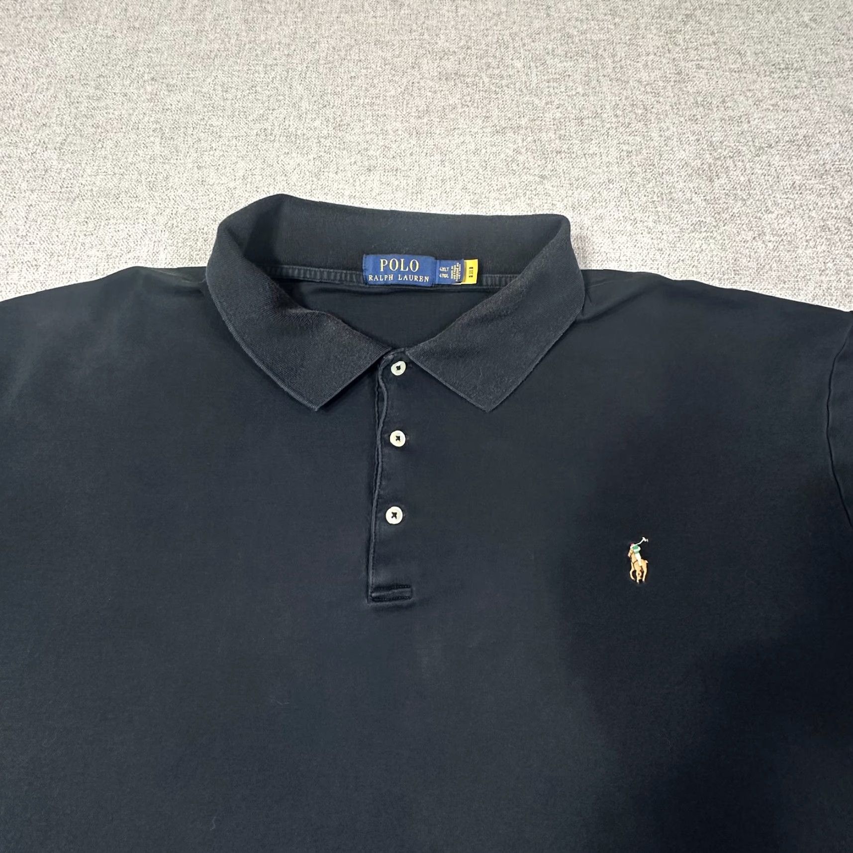 Ralph Lauren Polo Ralph Lauren Polo Short Sleeve Black Cotton 4XLT Men Naked Pony Classic Big & Tall Size US XXL / EU 58 / 5 - 2 Thumbnail