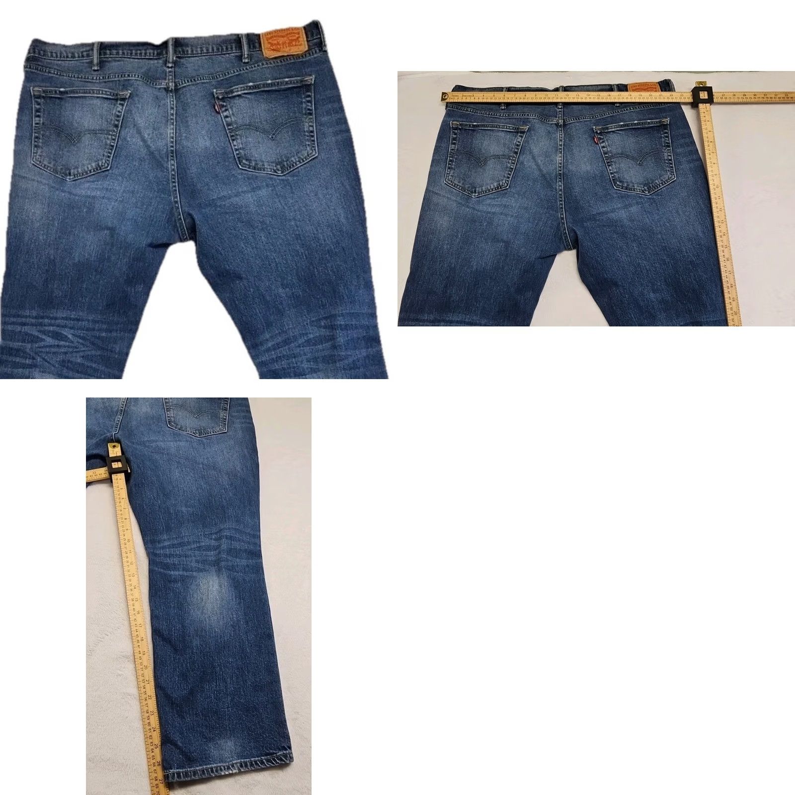 Levi's Levi’s 541 Jeans Mens 44x30 Blue Mid Wash Denim Tapered Athletic Fit 5-Pocket Zip Regular Inseam 30in Cotton Denim Straight No N/A Size US 44 / EU 60 - 8 Thumbnail