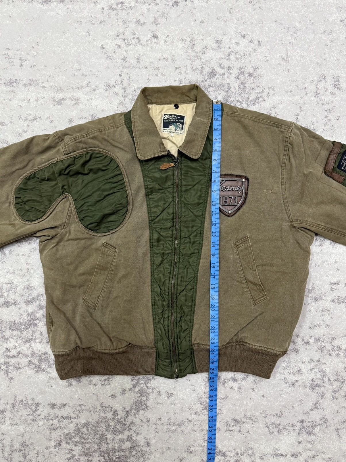 Vintage Kearny House Real old Flight Jacket Replica inspired U.Sarmy Size US L / EU 52-54 / 3 - 18 Thumbnail