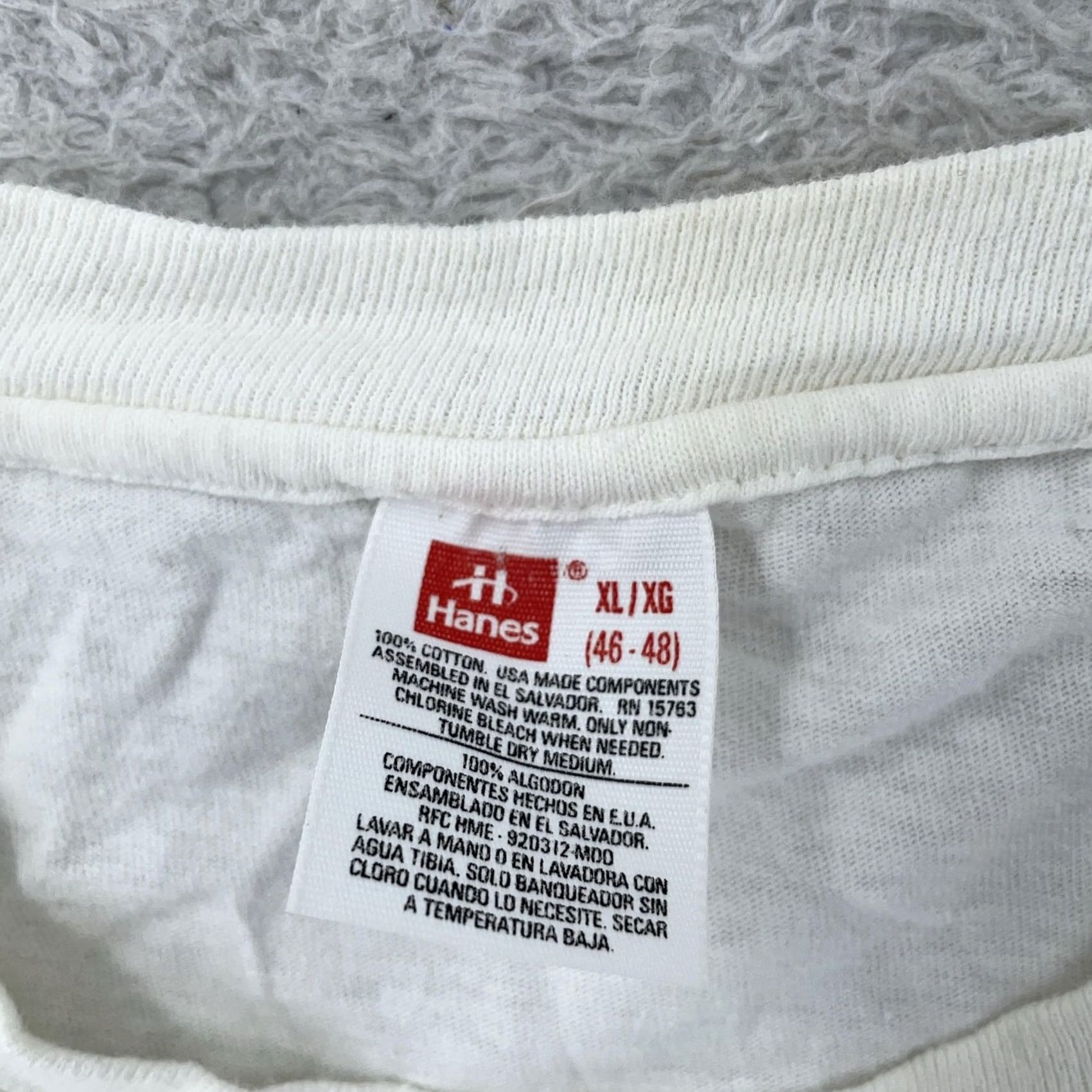 Hanes Vintage Hanes Shirt Mens Medium White Cotton Crew Neck Short Sleeve Tee Size US M / EU 48-50 / 2 - 7 Thumbnail