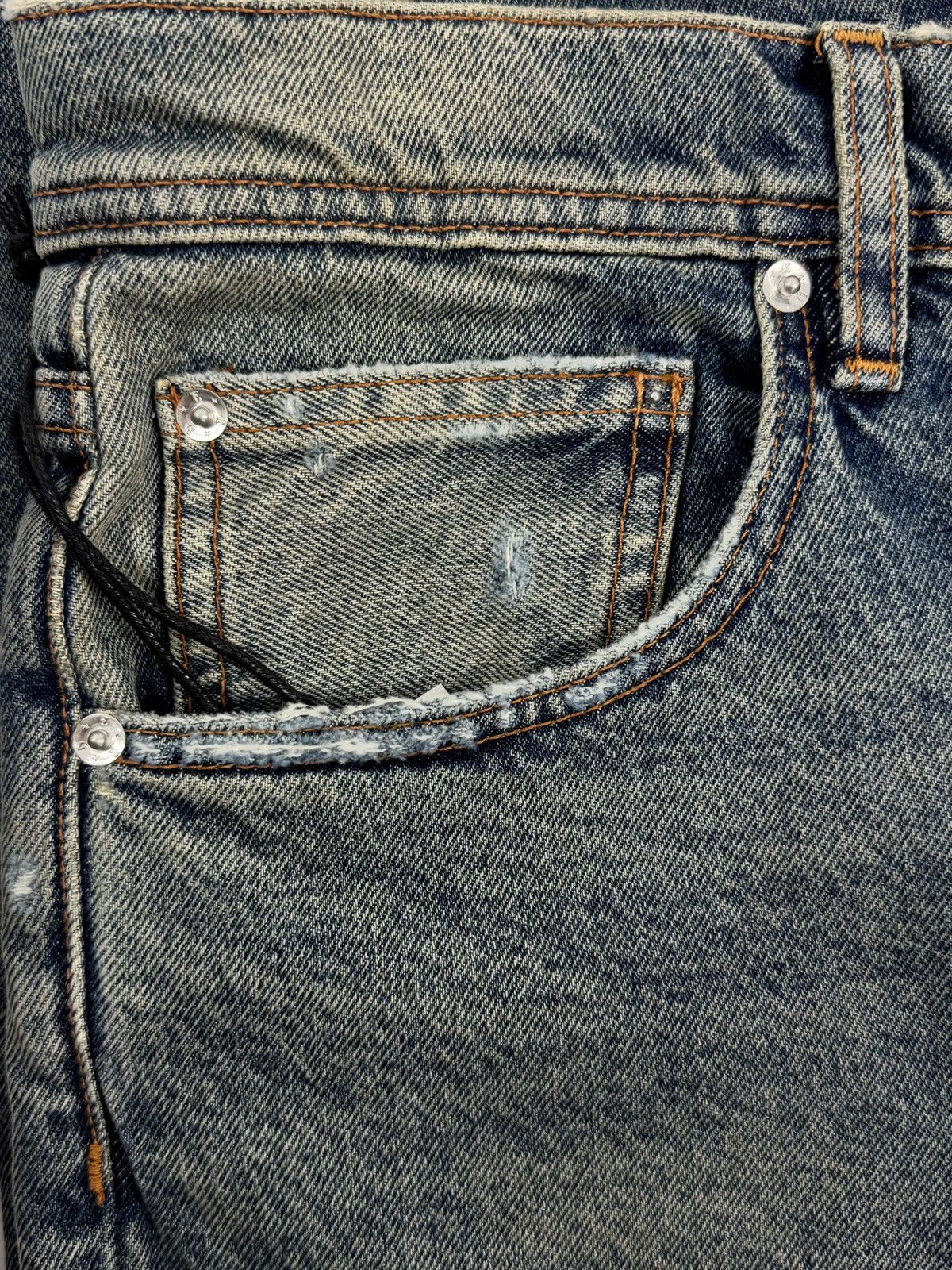 Enfants Riches Deprimes DISTRESSED DOUBLE LINED WINTER DENIM JEANS SIZE: 30 fits 32 Size US 30 / EU 46 - 6 Thumbnail