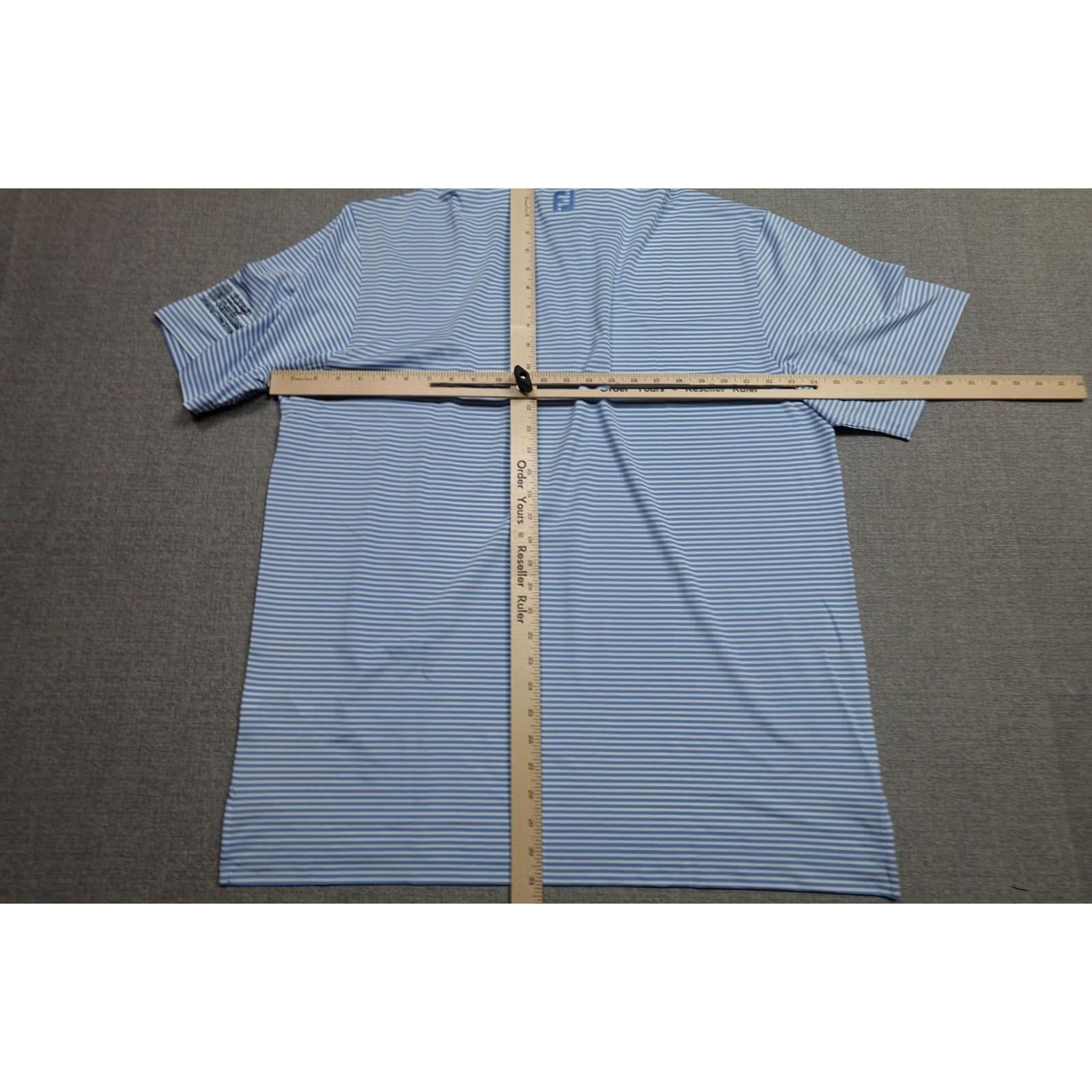 Footjoy FootJoy Golf Polo Mens XL Blue Stripe Glen View Club Chicago Crime Commission Size US XL / EU 56 / 4 - 6 Thumbnail