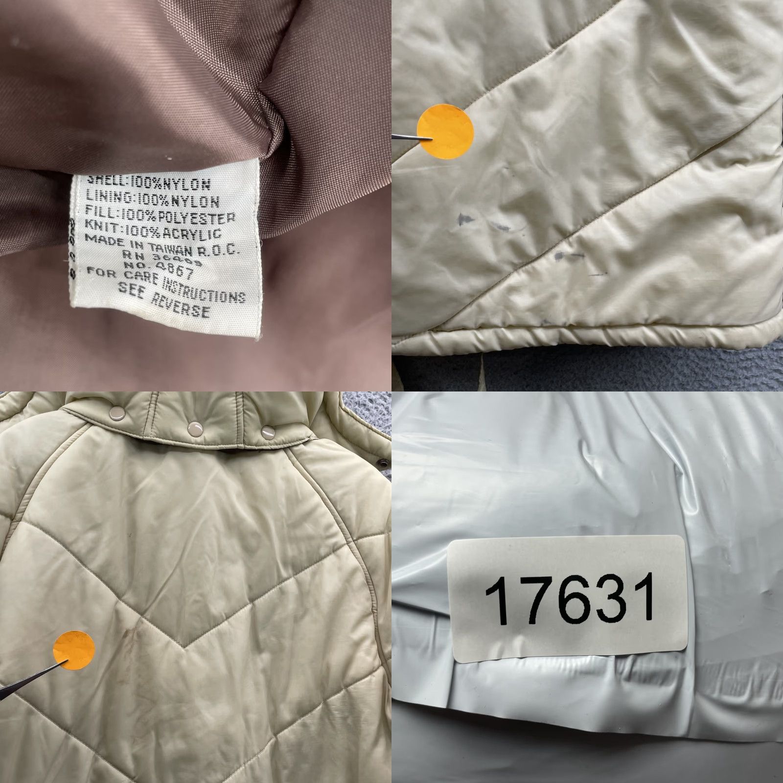 Vintage VINTAGE Windy Weather Coat Womens 16 Beige Insulated Quilt Outdoor Gorp Academia Jacket/Coat Size XXL / US 16-18 / IT 52-54 - 8 Thumbnail