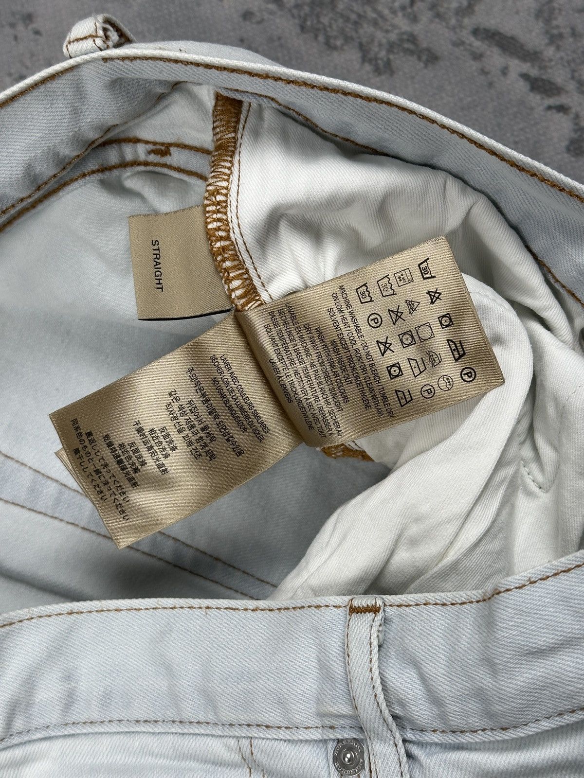 Burberry Burberry London England White Straight Selvedge Denim Jeans Size US 33 - 13 Thumbnail