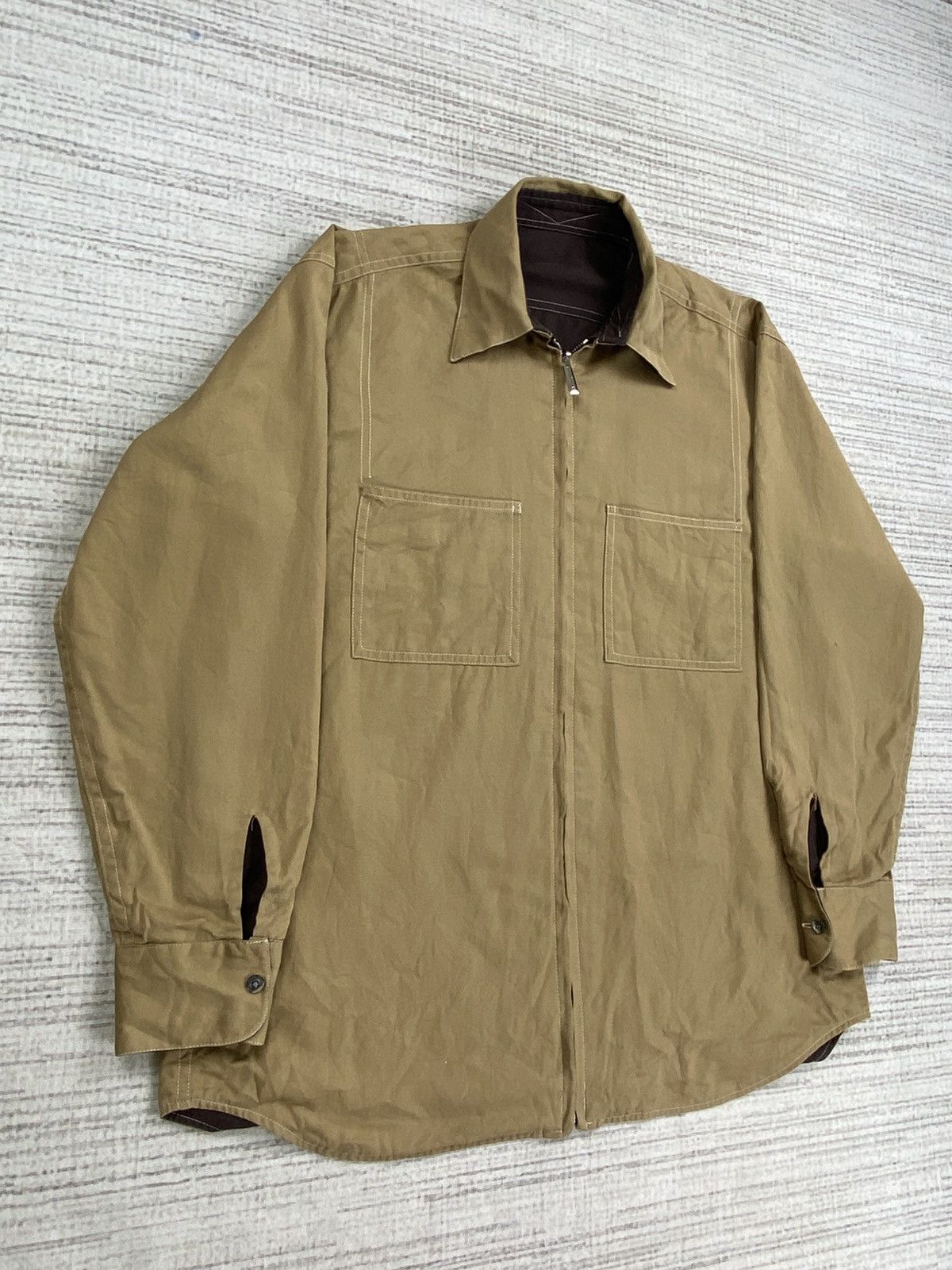 Alfred Dunhill × Designer × Vintage Vintage DUNHILL Breasted Pocket Reversible Jacket Size US M / EU 48-50 / 2 - 10 Thumbnail