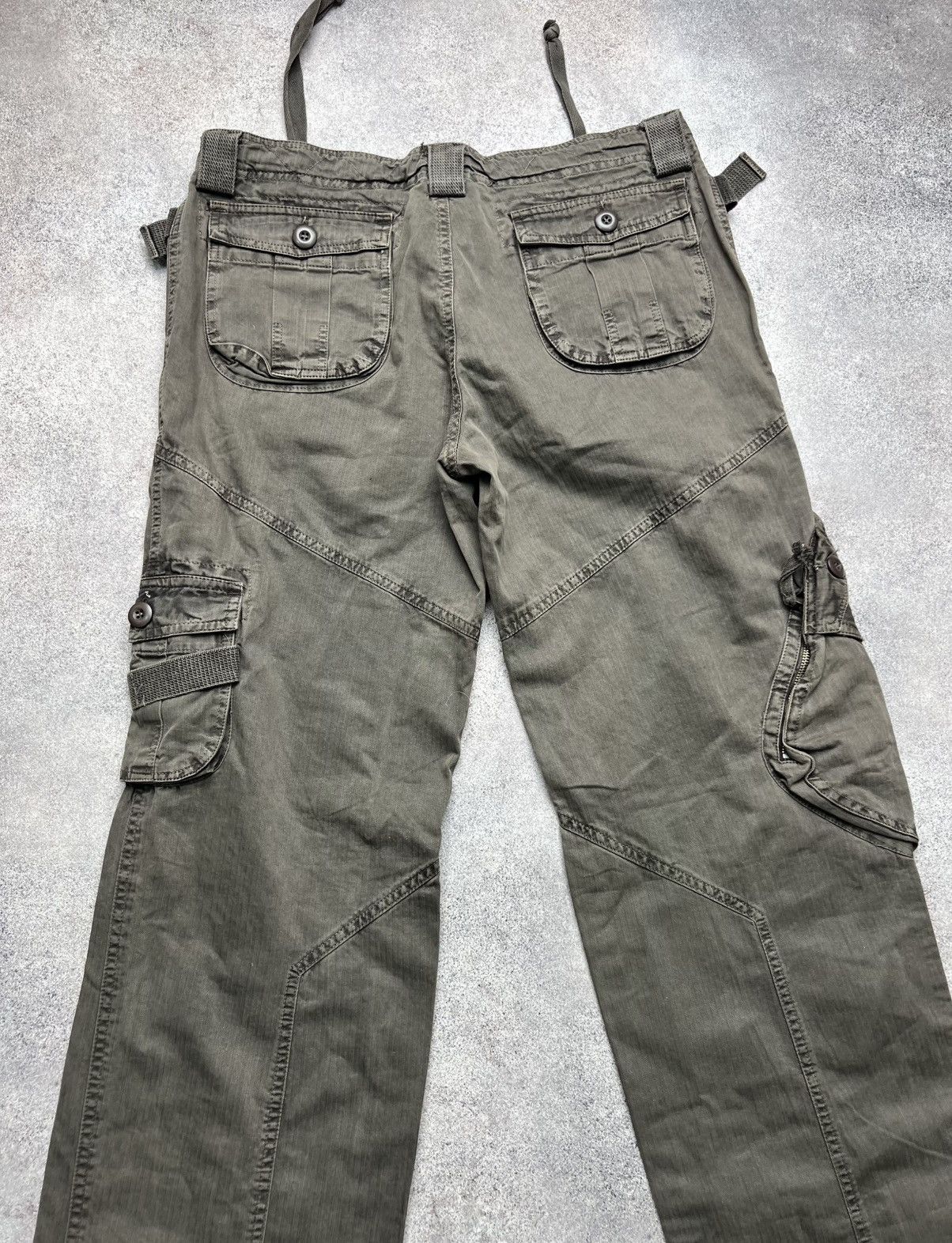 GOA Vintage japanese cargo faded flare pants Size US 32 / EU 48 - 7 Thumbnail
