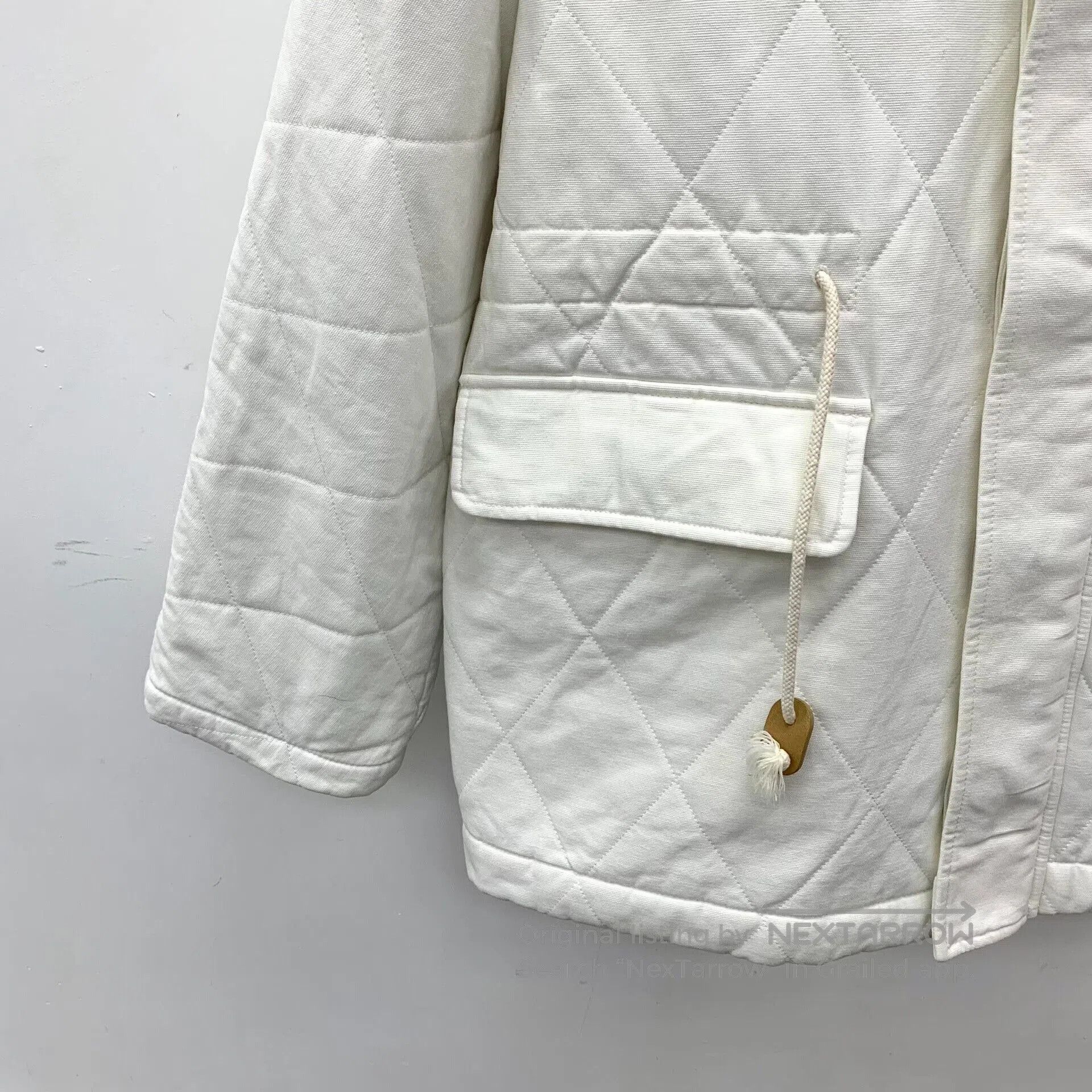 Loewe Loewe White Diamond Quilted Cotton Hooded Jacket. Size US L / EU 52-54 / 3 - 4 Thumbnail