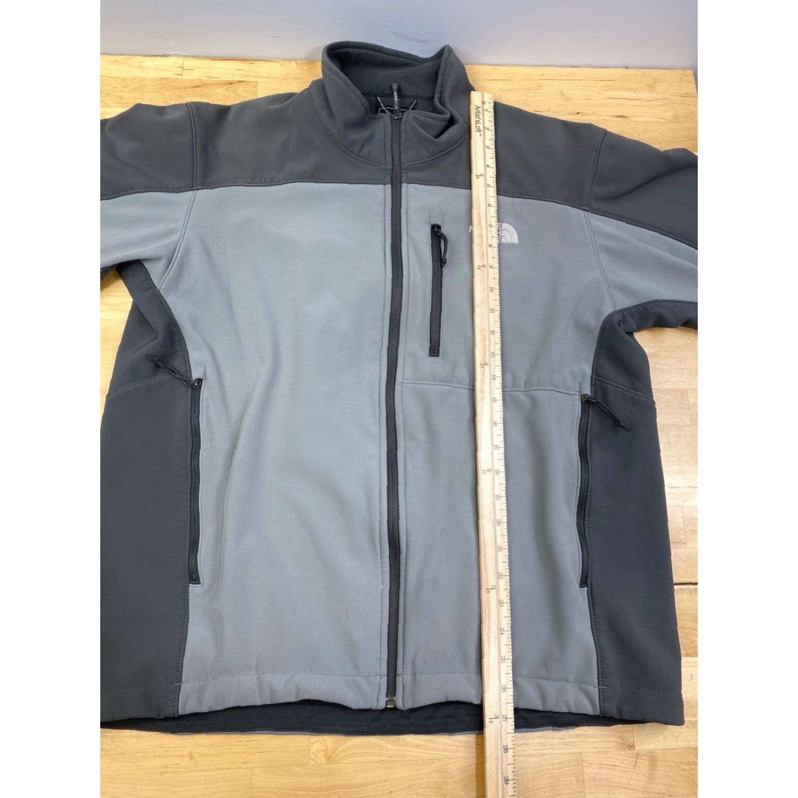 The North Face The North Face Apex Bionic Jacket Men L Gray Full Zip Fleece Lined Softshell Windbreaker Size US L / EU 52-54 / 3 - 3 Thumbnail