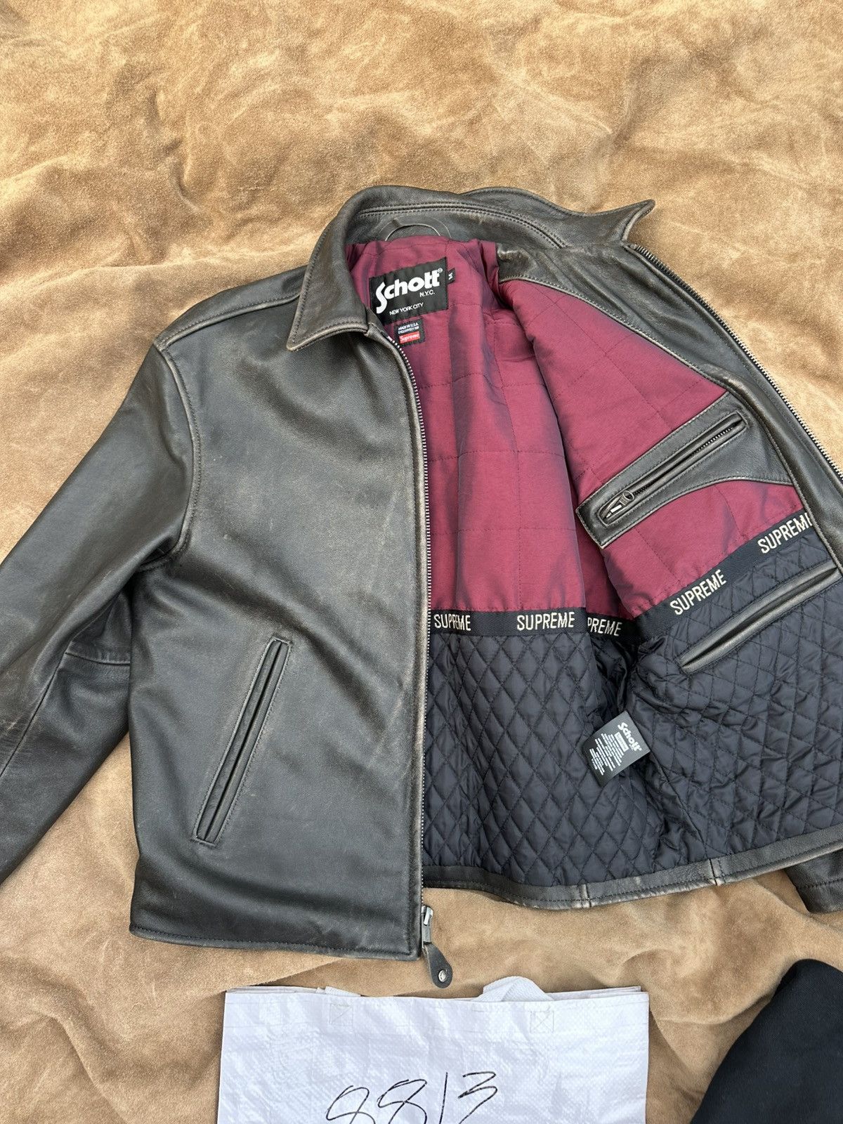 Schott × Supreme Supreme x Schott Perfecto Leather Jacket | Grailed