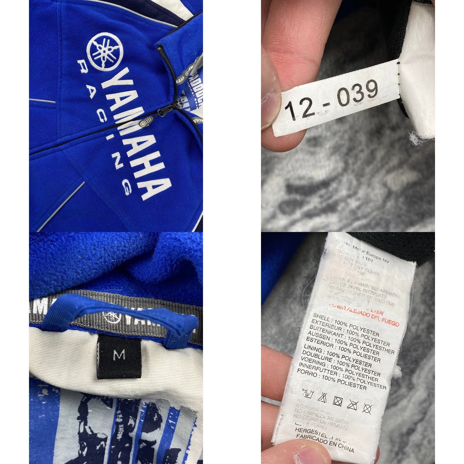 Yamaha VINTAGE Yamaha Racing Fleece Jacket Motorcycle Logo Men M Blue Jacket Size US M / EU 48-50 / 2 - 8 Thumbnail