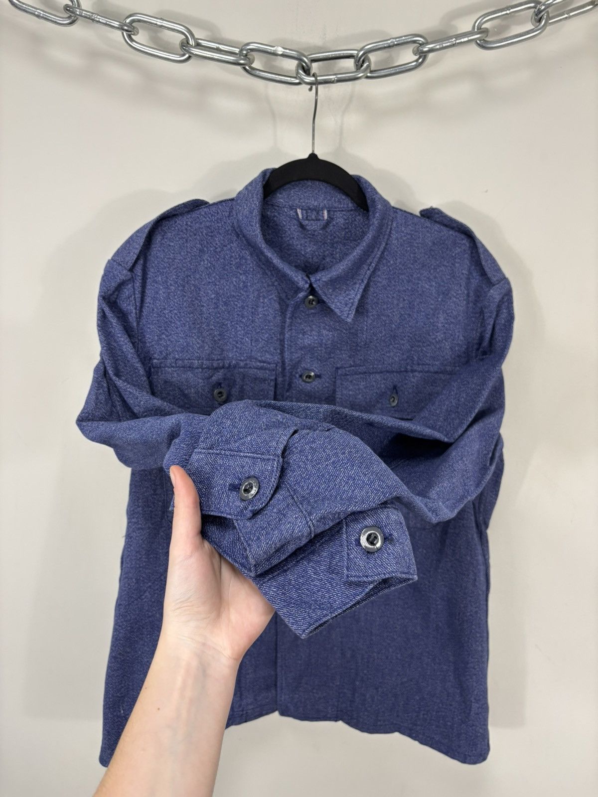 Other Vintage 1970s French Workwear Utility Jacket Blue Chore Coat Size US L / EU 52-54 / 3 - 10 Thumbnail