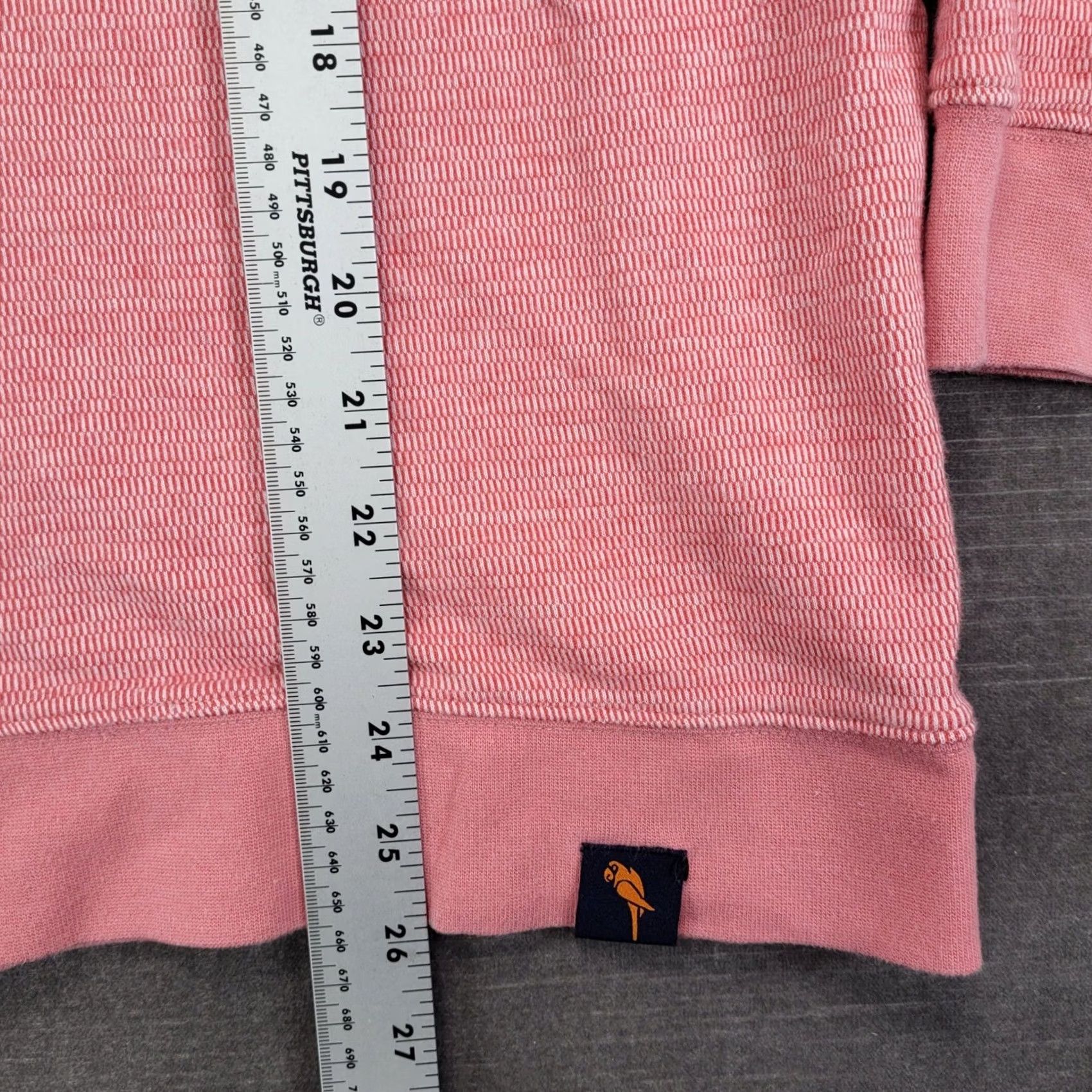 Vintage Margaritaville Mens XL Pullover Sweatshirt Mock Neck 3 Button Pink Striped Island Reserve, Beach Vibes, Cotton Blend Size US XL / EU 56 / 4 - 3 Thumbnail
