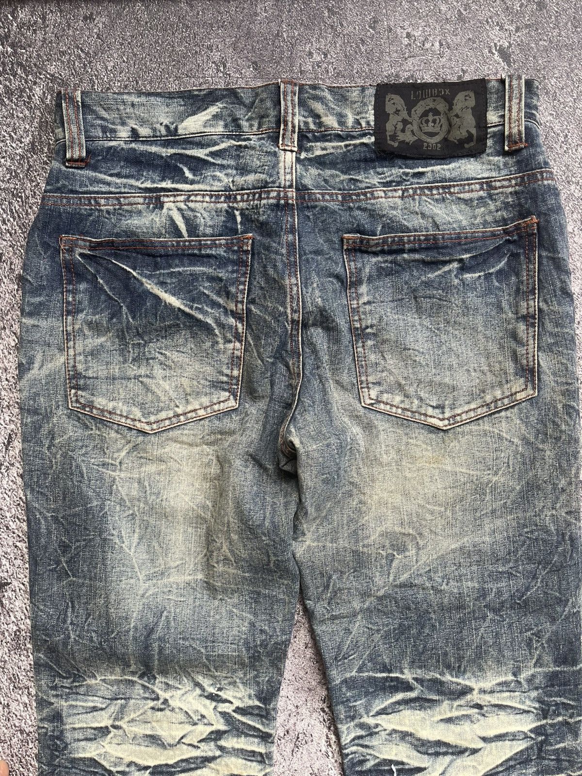 LOWBOX Y2K Lowbox D-Blu distressed ifsixwasnine bootcut jeans Size US 31 - 6 Thumbnail