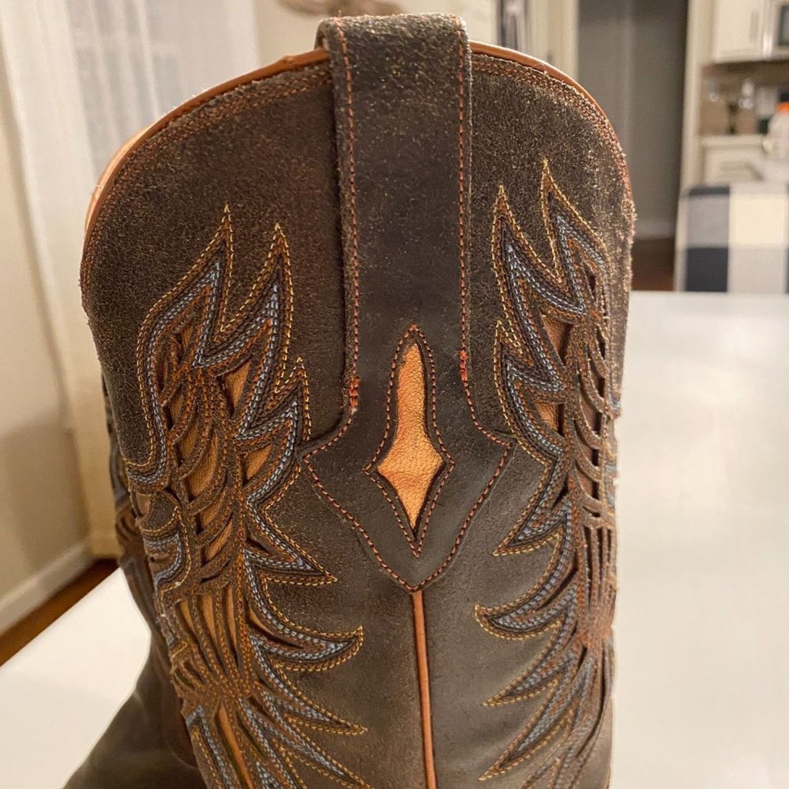 Lucchese Lucchese Brown Leather Embroidered Boots Women's Sz 7 B Size US 7 / IT 37 - 8 Thumbnail