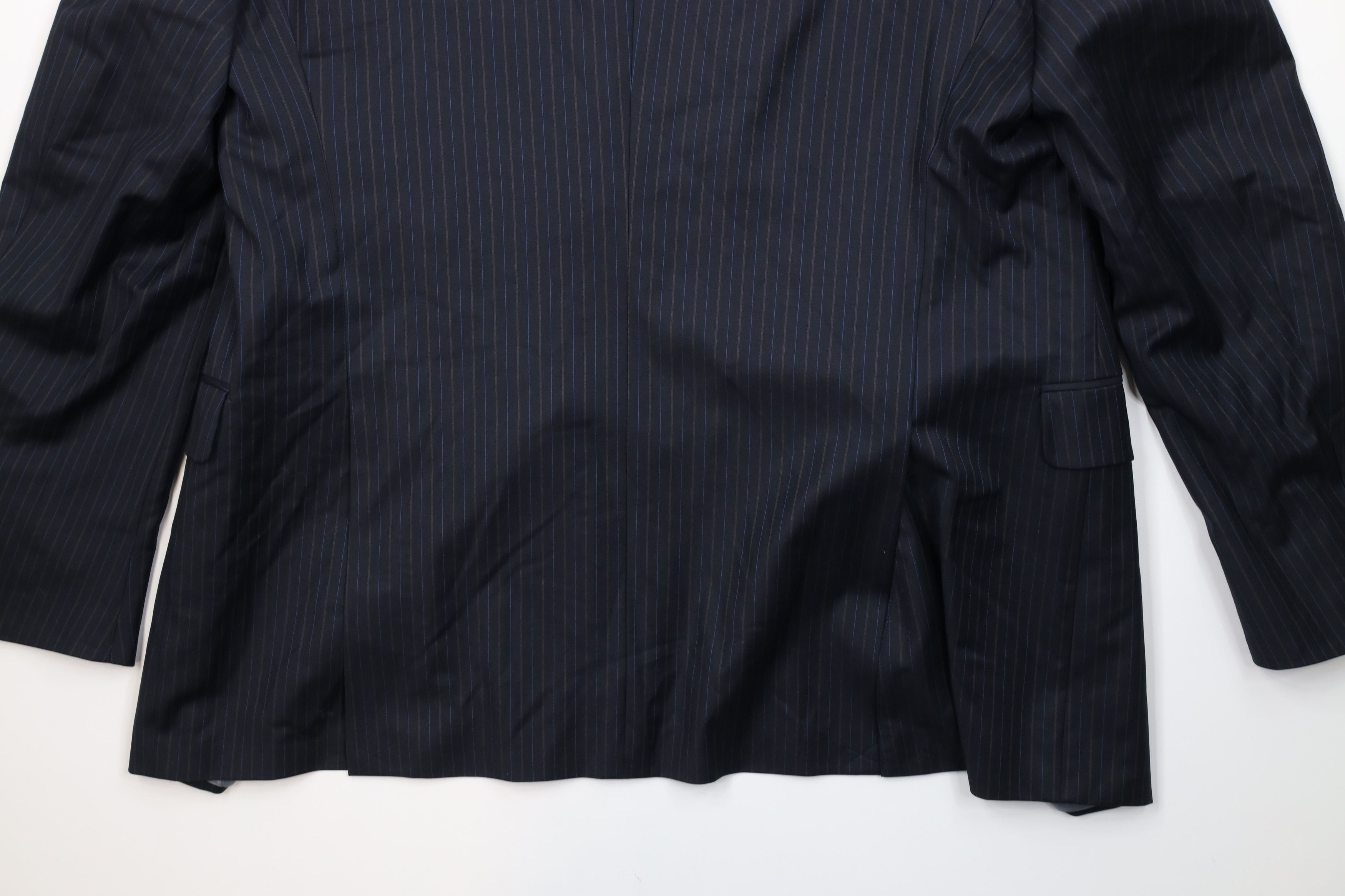Vintage Vintage Streetwear 2 Piece Super 140s Wool Striped Suit Size 44L - 14 Thumbnail
