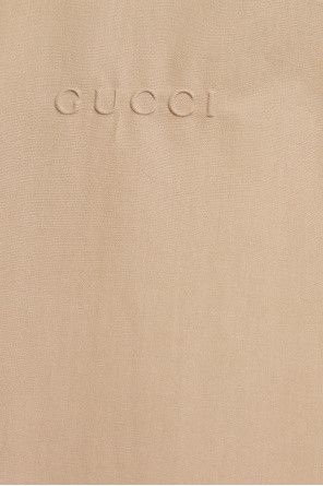 Gucci o1la5ras0426 Embossed Cotton Poplin Shirt in Beige Size US M / EU 48-50 / 2 - 5 Thumbnail