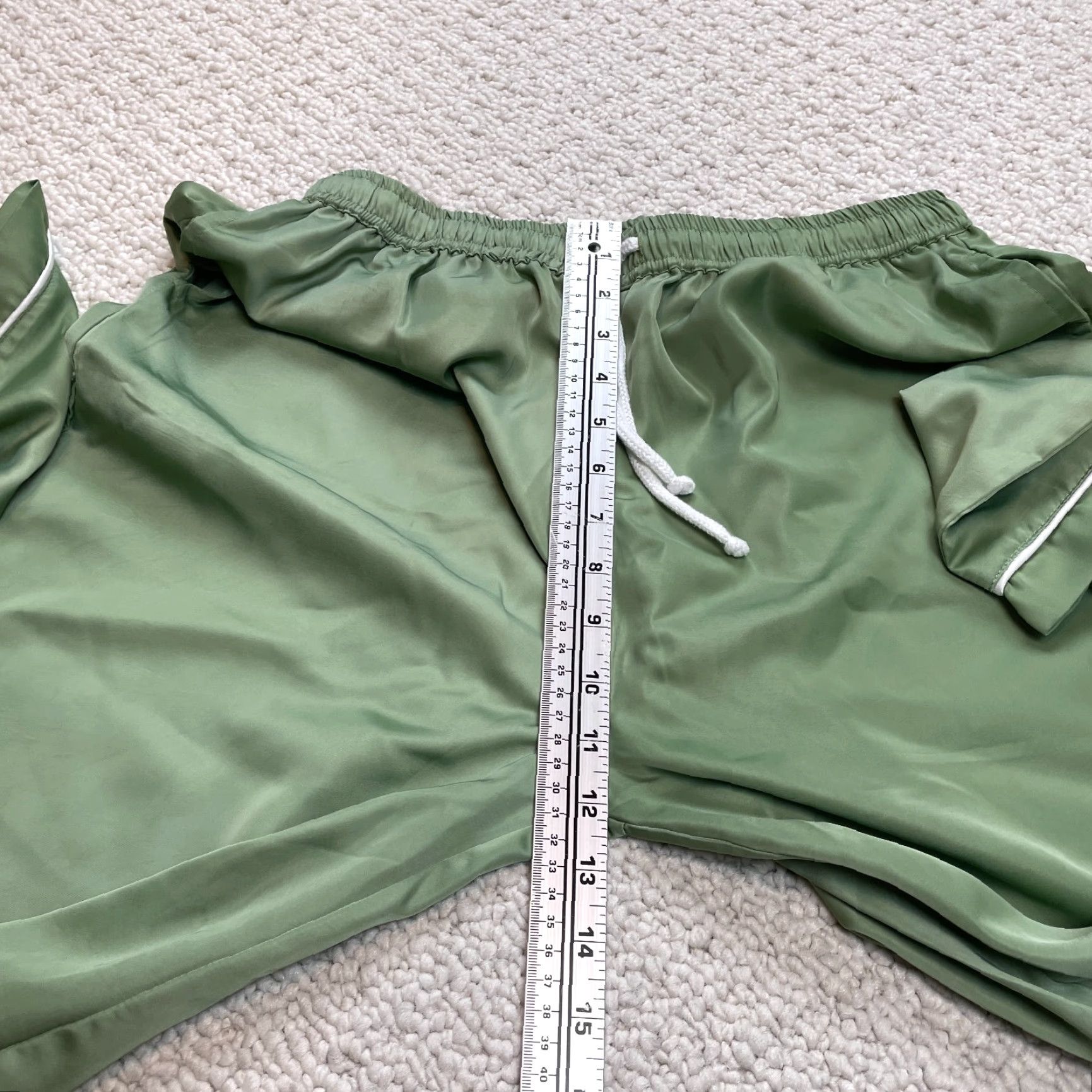 Vintage Unbranded Windbreaker Lounge Pants Mens Medium 28x33 Stretch Elastic Comfort Green Knit Polyester Spandex Size US 31 - 5 Thumbnail
