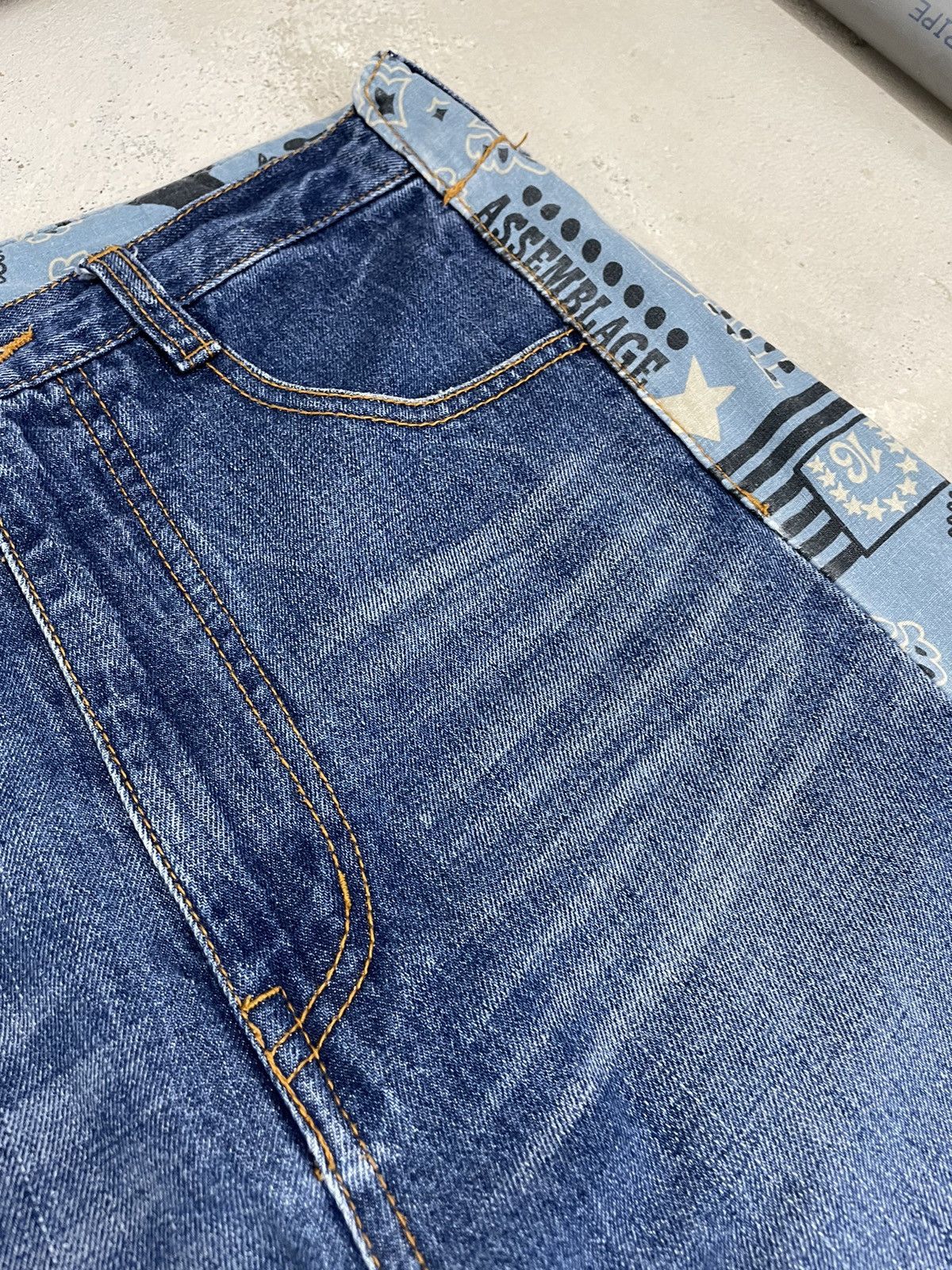Other Rare Ne-Net by Issey Miyake Denim Pattern Size US 29 - 10 Thumbnail