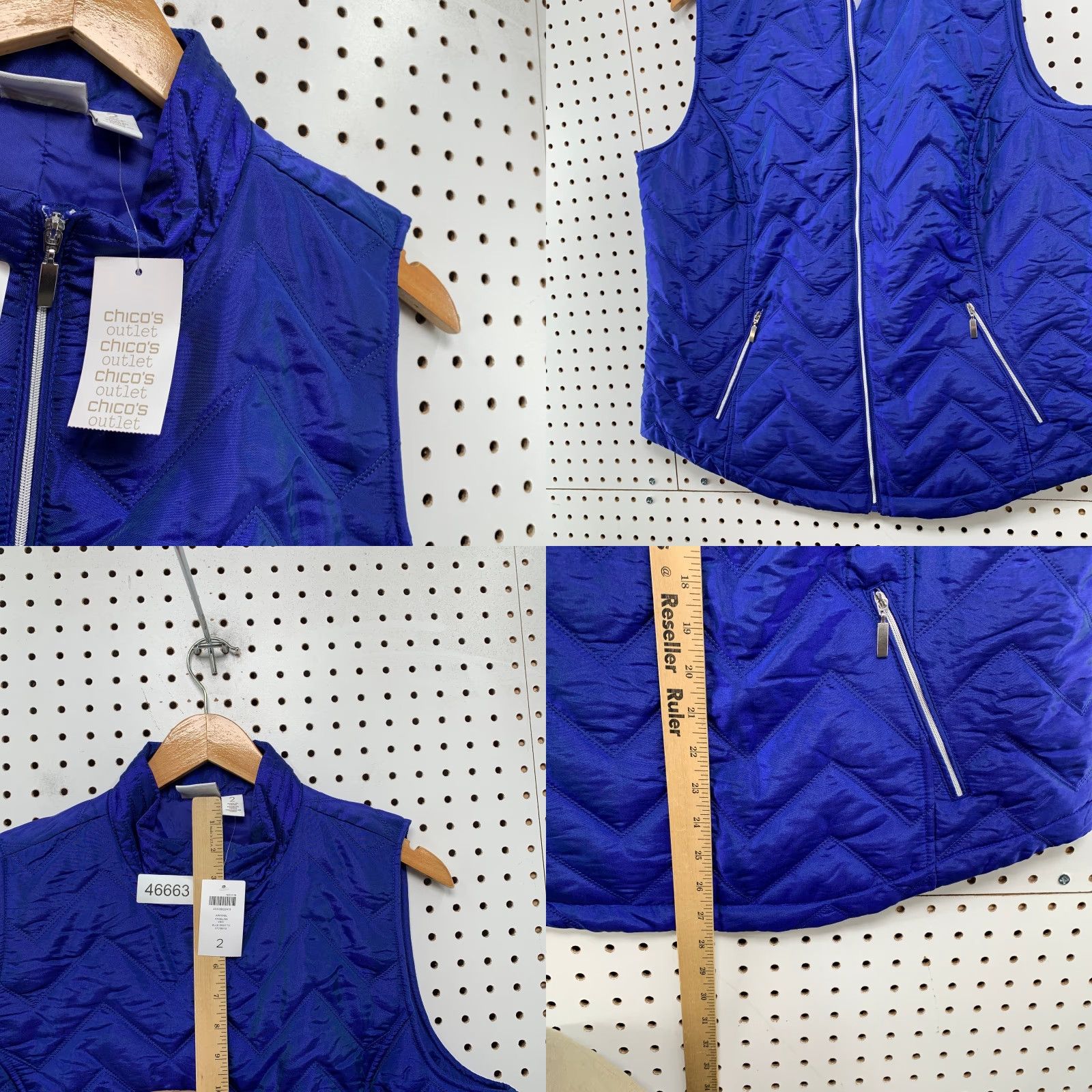 Vintage **VINTAGE NEW Weekend Chico's Women Sleeveless Blue Puffer Vest NWT** User: **NEW Weekend Chico's Women Sleeveless Blue Puffer Vest NWT** Size S / US 4 / IT 40 - 8 Thumbnail