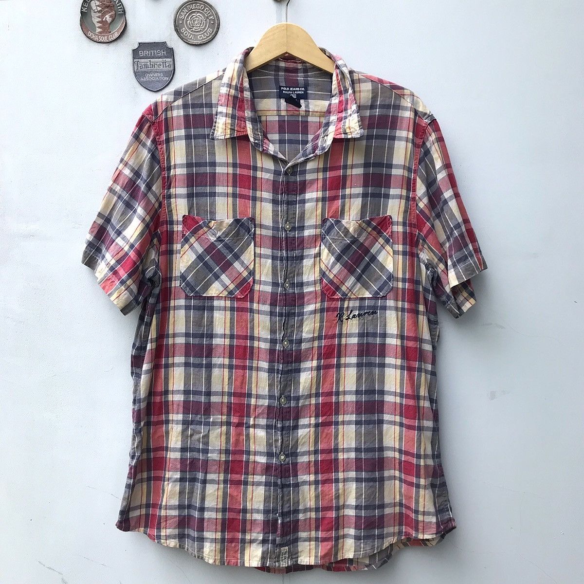 Polo Ralph Lauren × Ralph Lauren × Vintage Vintage Ralph Lauren Polo Jeans Co madrass tartan shirt Size US L / EU 52-54 / 3 - 1 Thumbnail