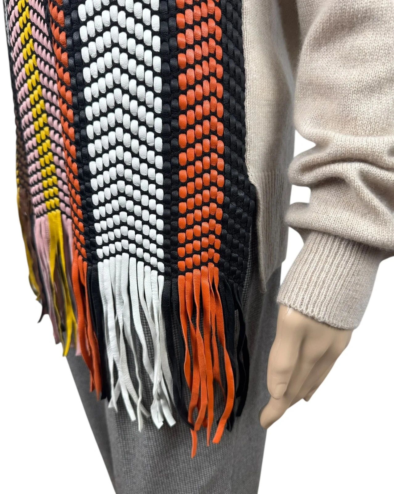 Tory Burch Tory Burch Sweater Wool Cashmere Leather Front Woven size M Size M / US 6-8 / IT 42-44 - 6 Thumbnail