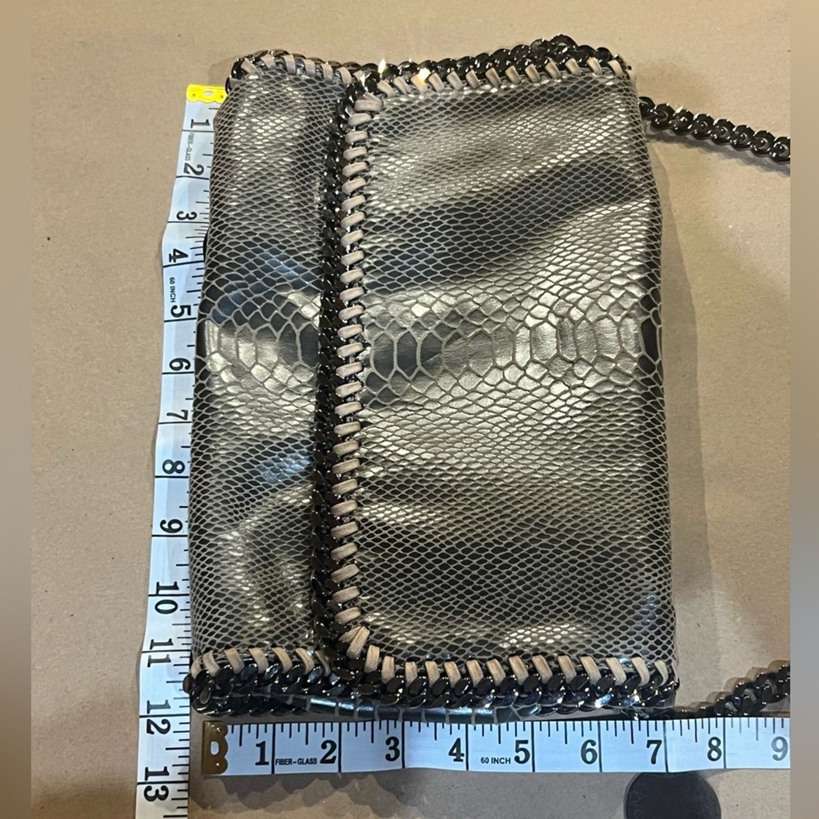 Stella McCartney Stella McCartney Eco Python Embossed Falabella Clutch Size ONE SIZE - 8 Thumbnail