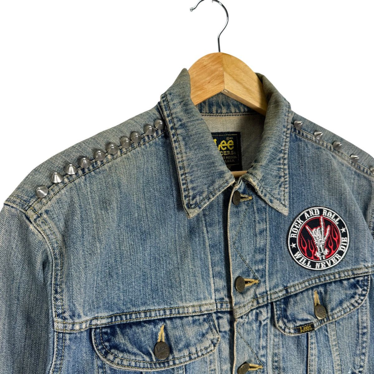 Lee ☀️LEE RIDERS CUSTOM RANCID DENIM JACKET Size US L / EU 52-54 / 3 - 6 Thumbnail